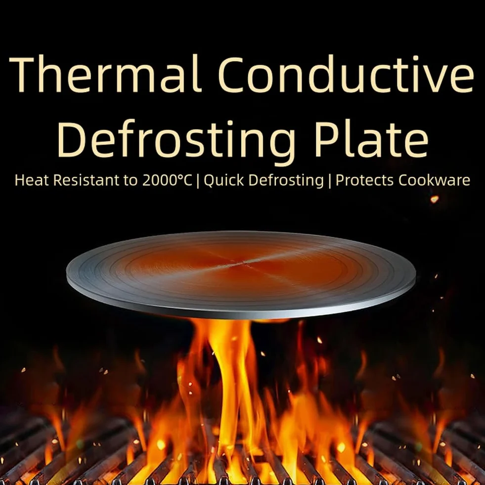 Placa separadora de calor para estufa de gas con aluminio grueso de 4 mm y 6 mm, diseño antideslizante de doble cara para evitar que la olla se deslice y mejorar la uniformidad del calor (J)