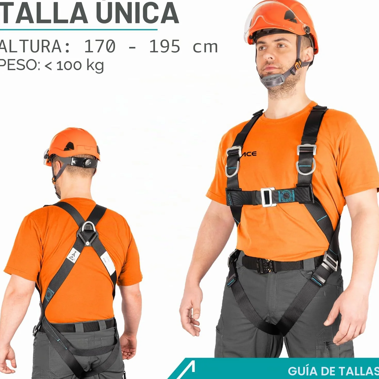 Arnés de seguridad ACE anticaída EN 353/361 100 kg