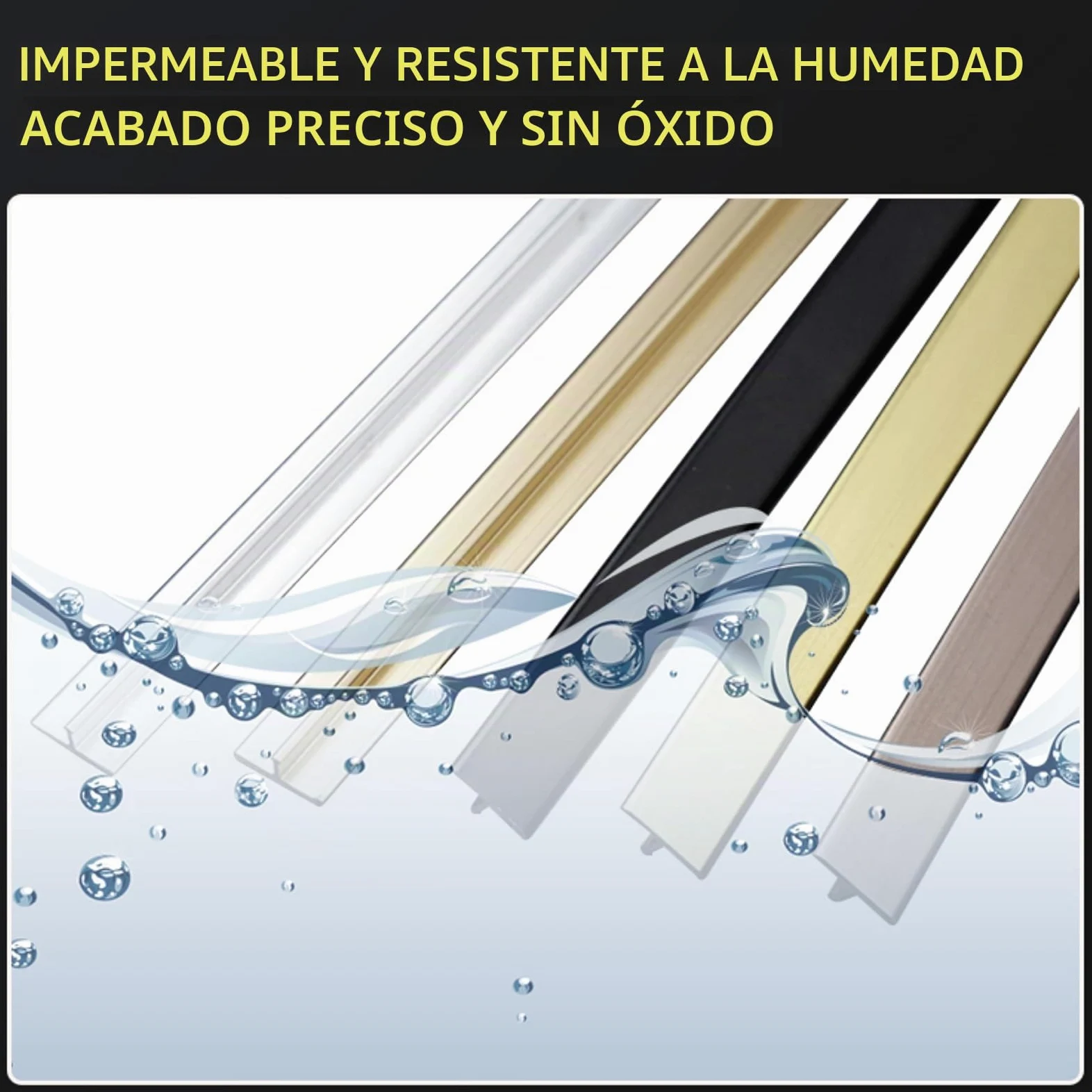 3 Piezas De Tira De Transición Para Piso De Madera, Perfil En T De 90cm, Ángulo Ajustable, Kit De Moldura Para Borde De Puertas Y Suelos, Fácil Instalación, Perfil De Aluminio(Gold,Breite 6mm)