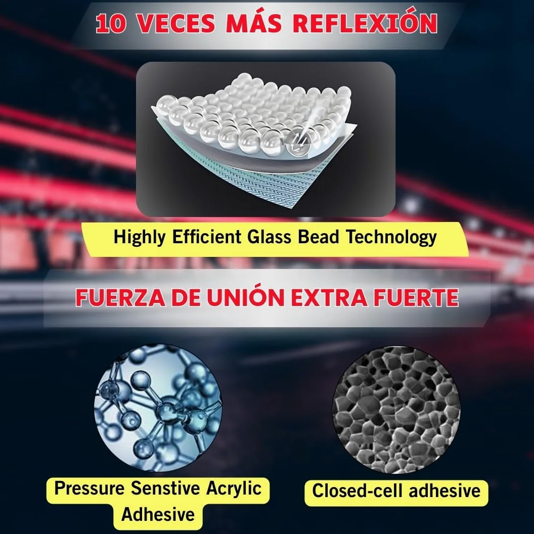 Hecho de cinta reflectante 4090 de grado de diamante para exteriores, tiras de alta visibilidad, seguridad, impermeable, llamativo, fuerte adhesivo, para vehículos, remolques, coches, camiones