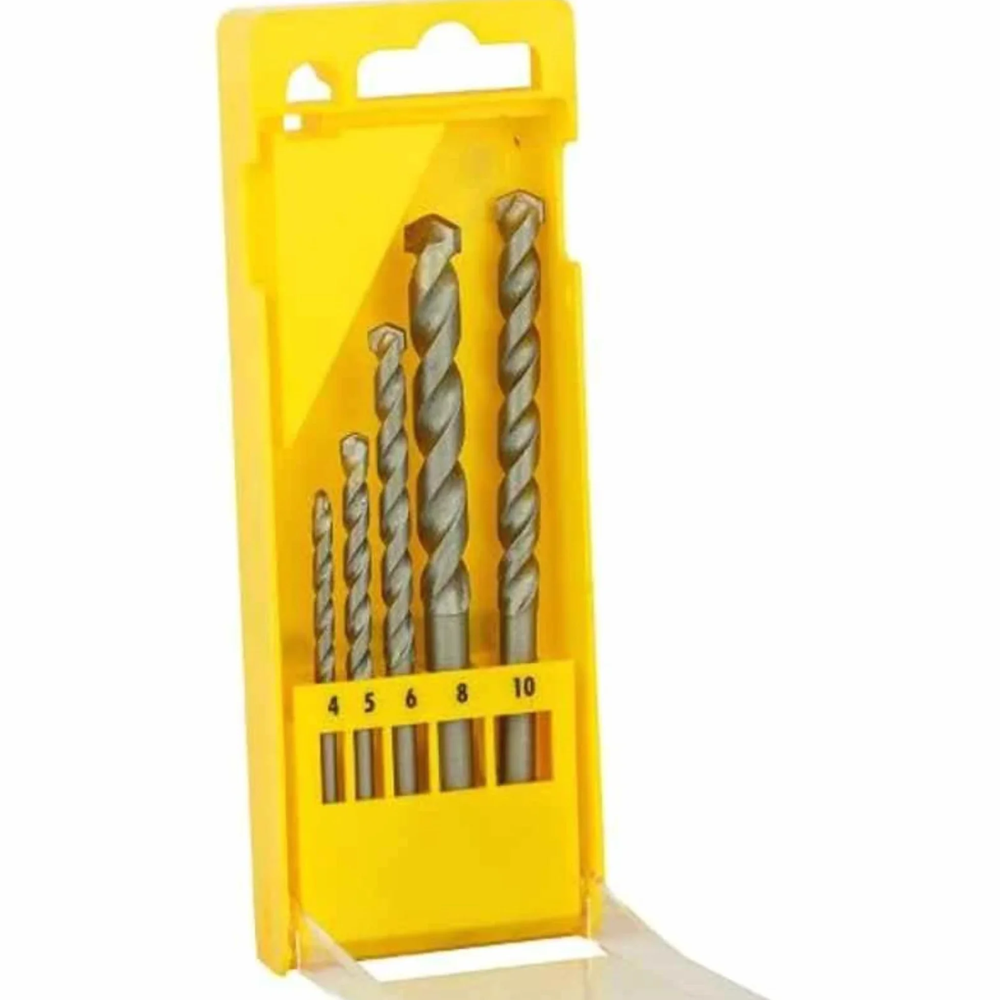 DeWalt DT6952-QZ - Juego de 5 Brocas para Piedra en Cassette de Plástico Diámetro 4, 5, 6, 8, 10 mm, 0 W, 0 V, Acero Inoxidable