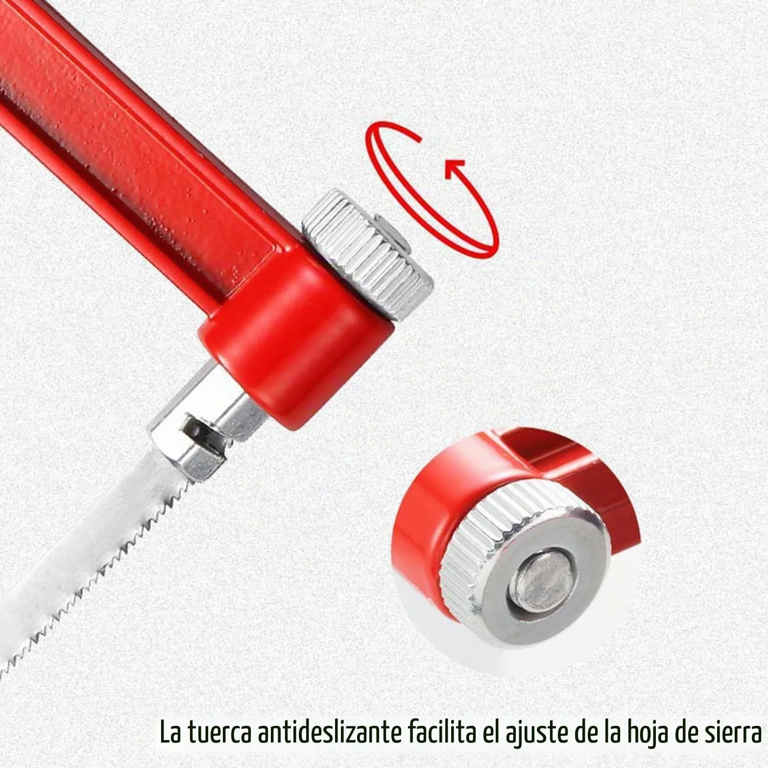 Sierra de Arco Mini Con 10 Hojas de Acero - Para Cortar Metal, Plástico, Tubería de PVC - Sierra de Mano Junior Pequeña