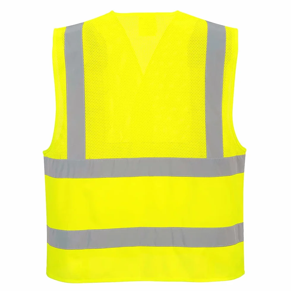 Portwest Chaleco De Media-Malla De Alta Visibilidad, Tamaño: 4X/5X, Color: Amarillo, C494YER4X/5X