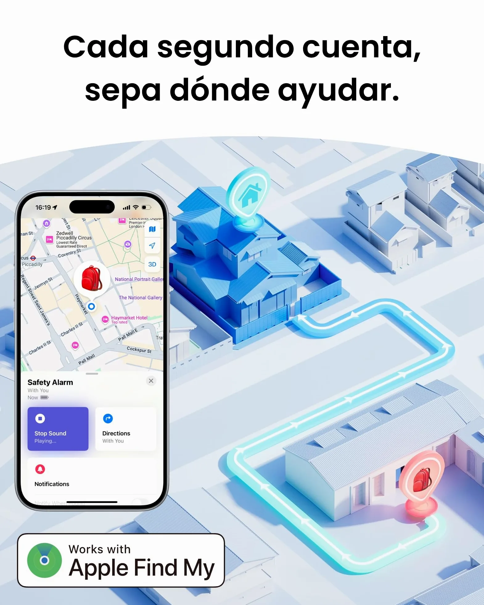 SwitchBot Alarma de Seguridad Personal, 130dB Sirena con Luz LED Estroboscópica, Llavero de Autodefensa IP65 con Alertas de Ubicación, Ideal para Mujeres, Niños y Ancianos, Negro