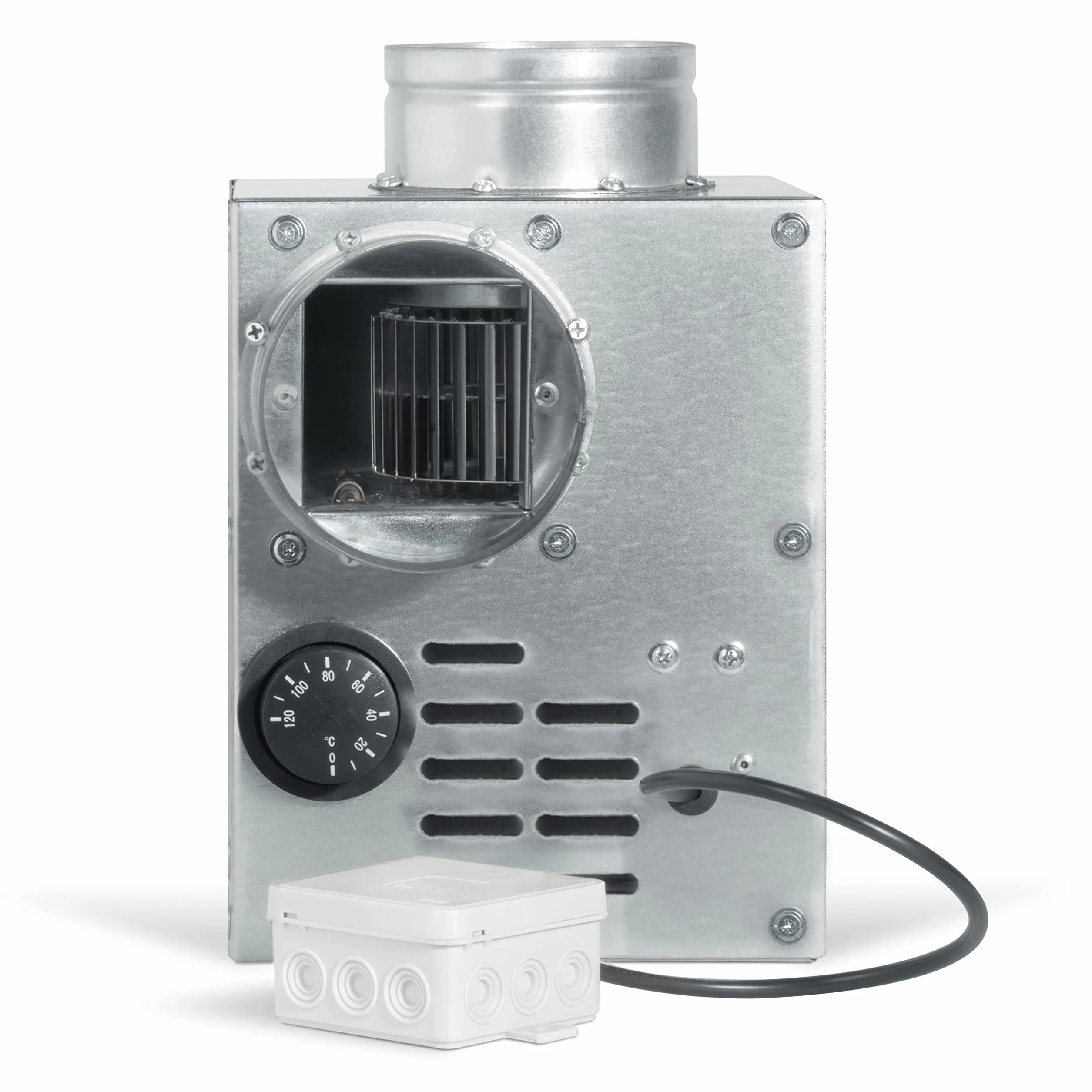 Distribución de Aire Caliente para Chimenea, Ventilador de Turbina AN0.5, 100 mm, 200 m3/h, Tamaño Compacto