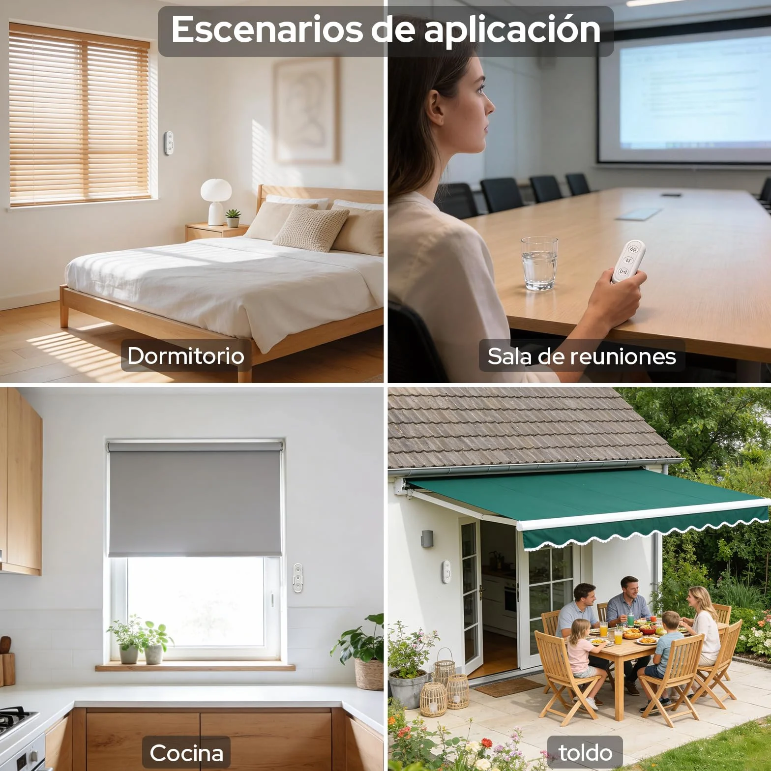 LoraTap Interruptor de Persiana, Receptor Módulo de Relé Inalámbrica con Mando a Distancia RF, Transmisor de Radio 868 MHz, Cortina