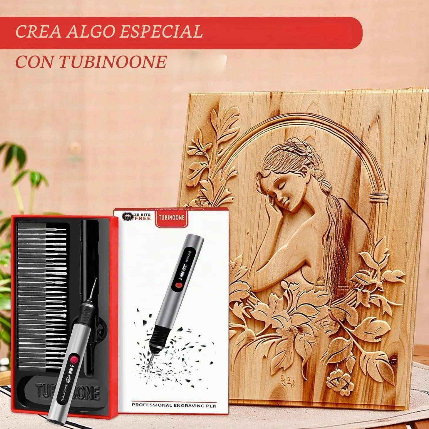 Bolígrafo de grabado, grabador portátil inalámbrico definitivo para artistas y aficionados al bricolaje, graba más de 50 superficies, apto para principiantes, recargable, 30 puntas gratuitas