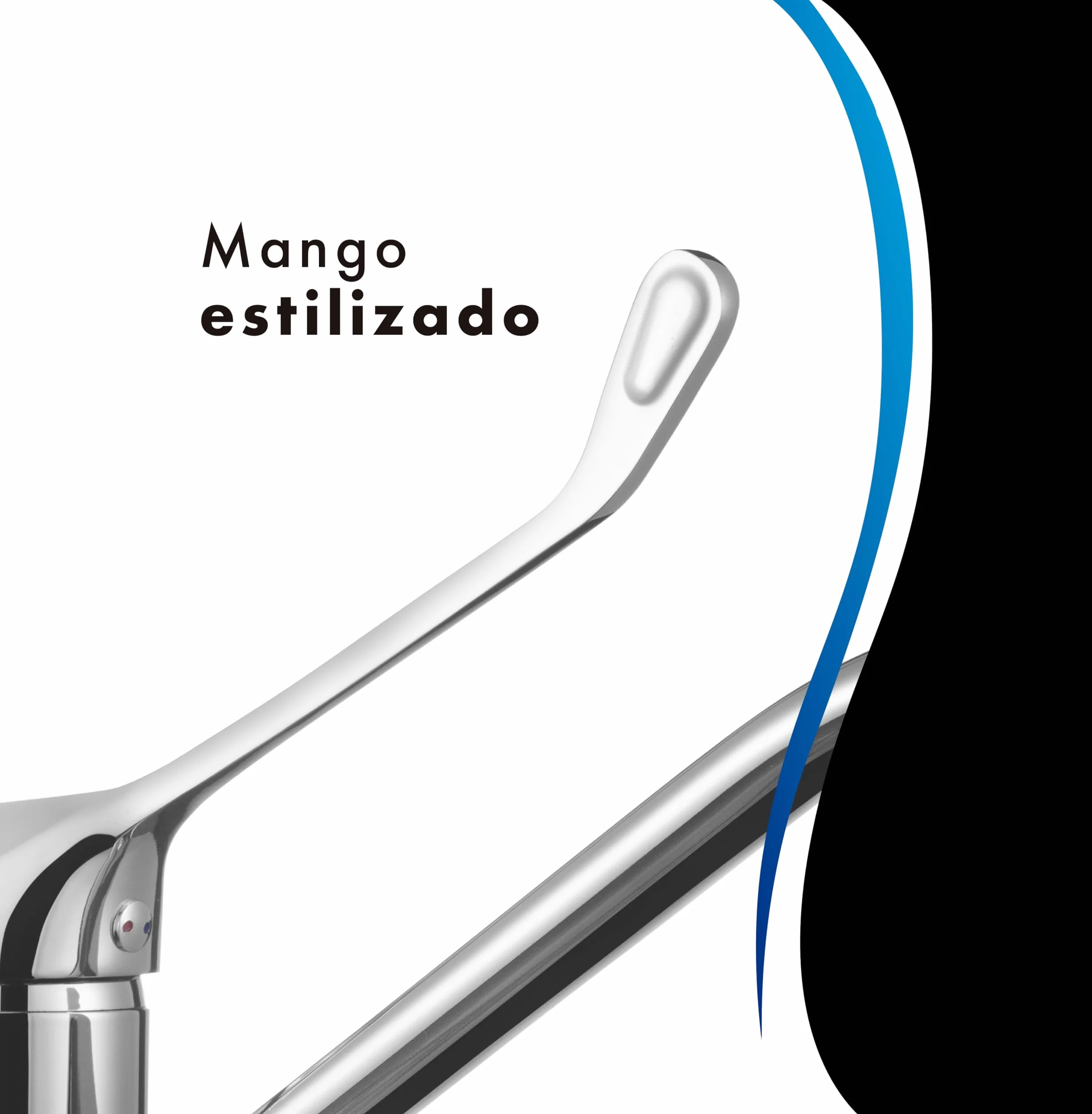 Grifo Gerontológico para Lavabo, Mezclador Monomando de Baño, Grifo Medical con Maneta Higiénica de Codo, Diseño Ergonómico, Acabado Cromado Plata