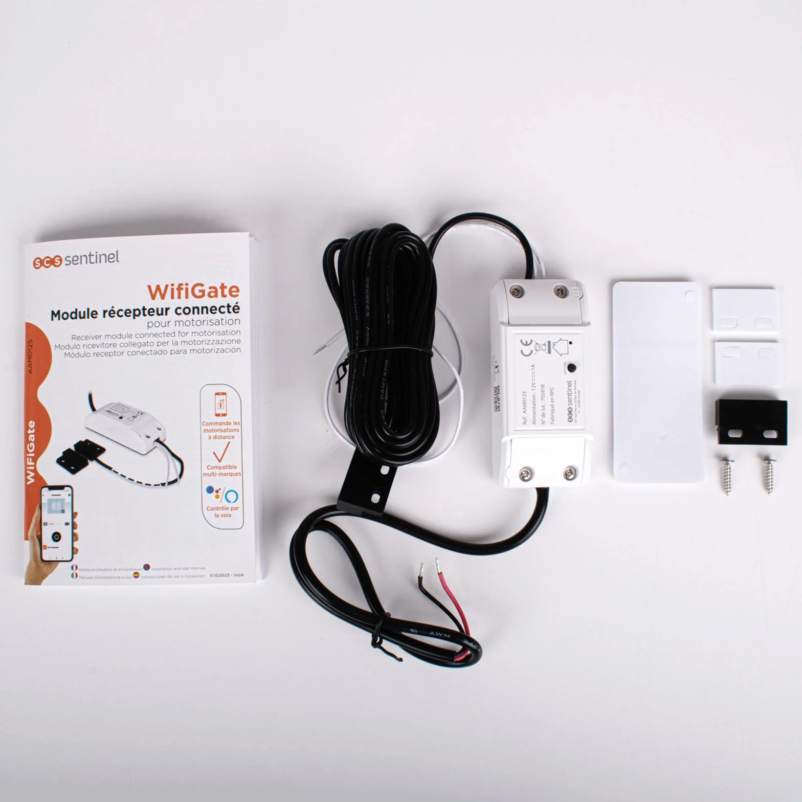 SCS Sentinel Módulo receptor conectado WifiGate 12V CC cable 5m Compatible motorizaciones cancelas puertas garaje