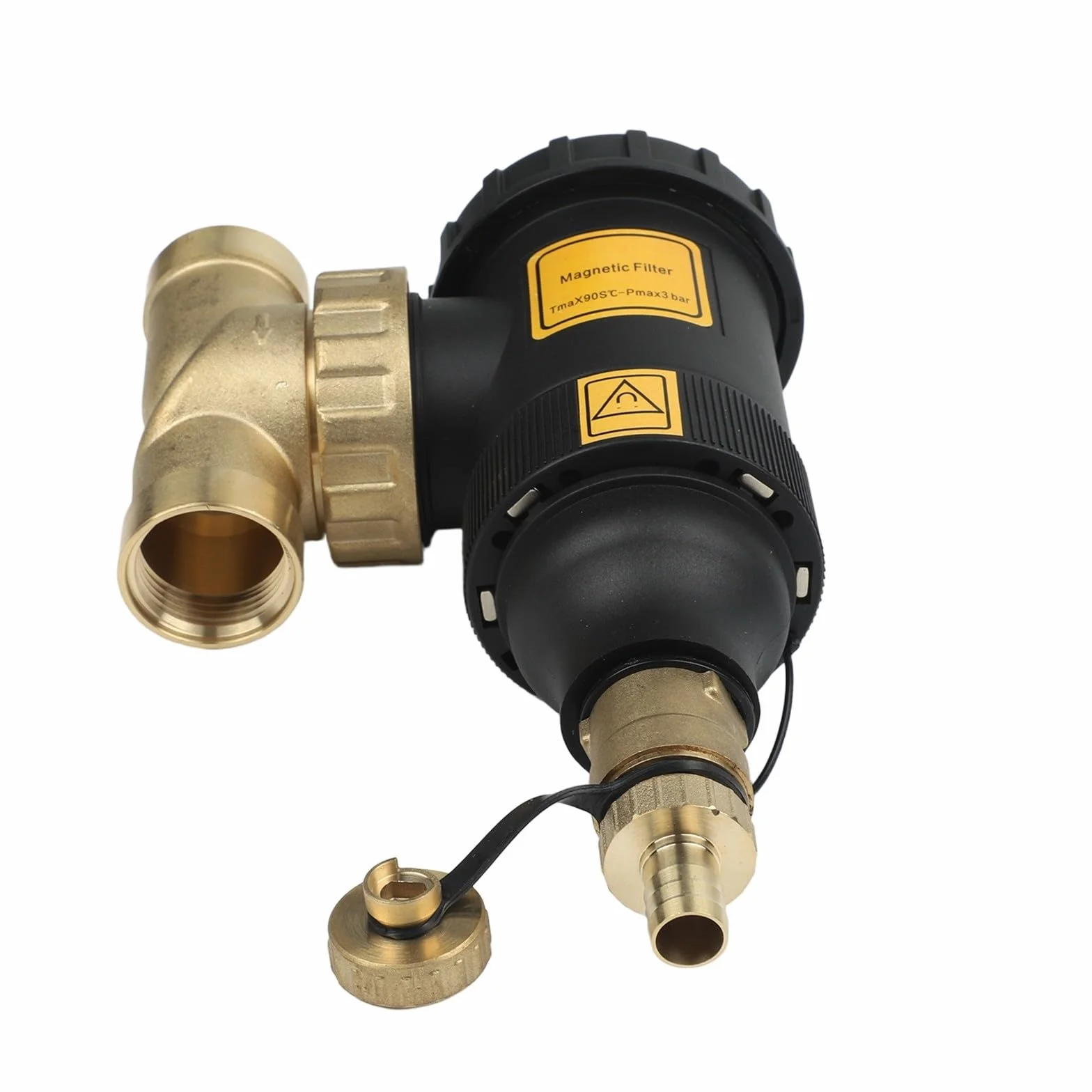 Filtro de calentador de agua para equipos HVAC con pantalla de malla radial y anillo magnético extraíble para capturar impurezas y prolongar la vida útil de la caldera (DN25/1 pulgada hembra