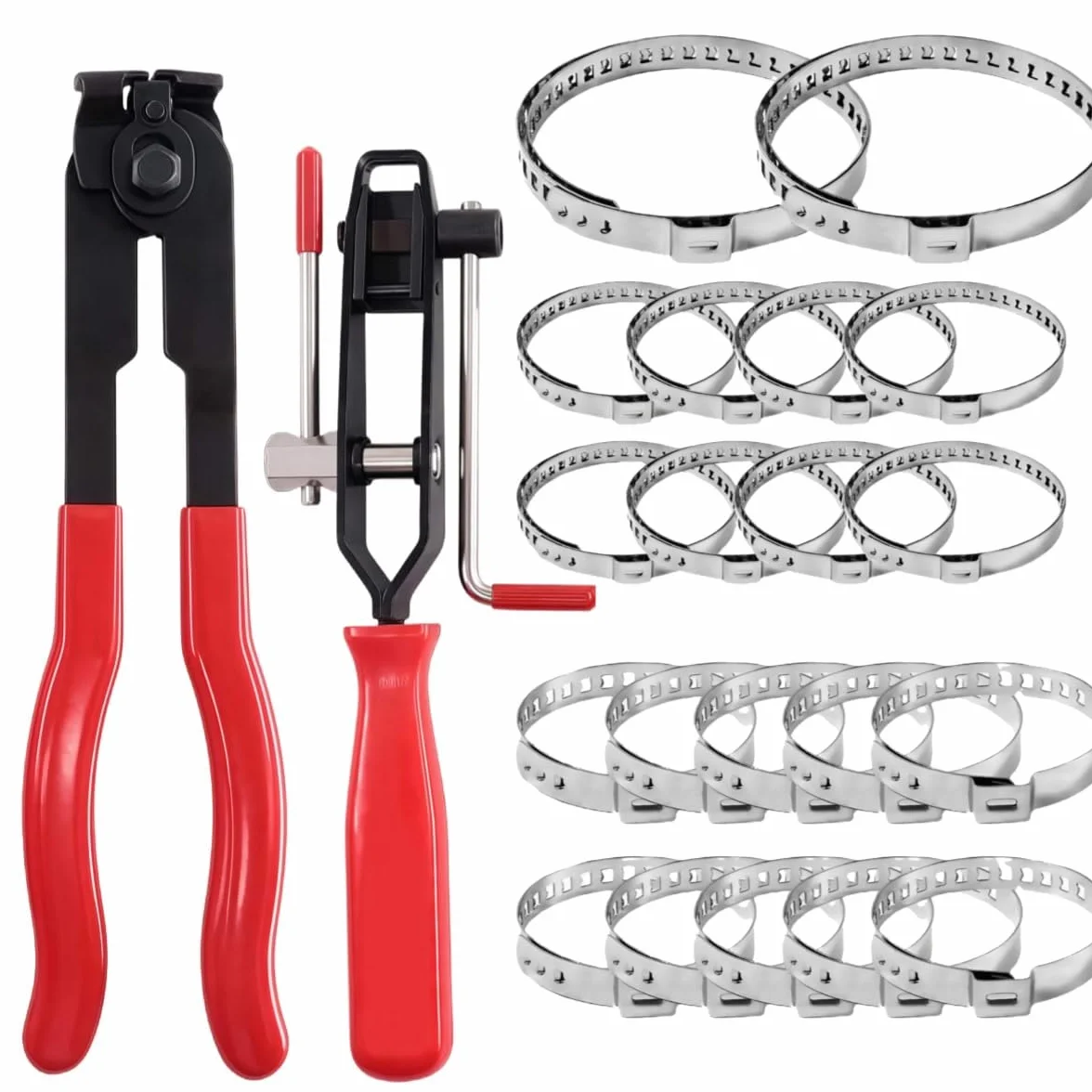 Conjunto de 22 piezas de Abrazaderas Metálicas para Tubos, Alicates Abrazaderas Coche, Abrazaderas Metalicas para Tubos, Que Incluye Sargentos de Apriete Metálicos Ajustables y Tenazas