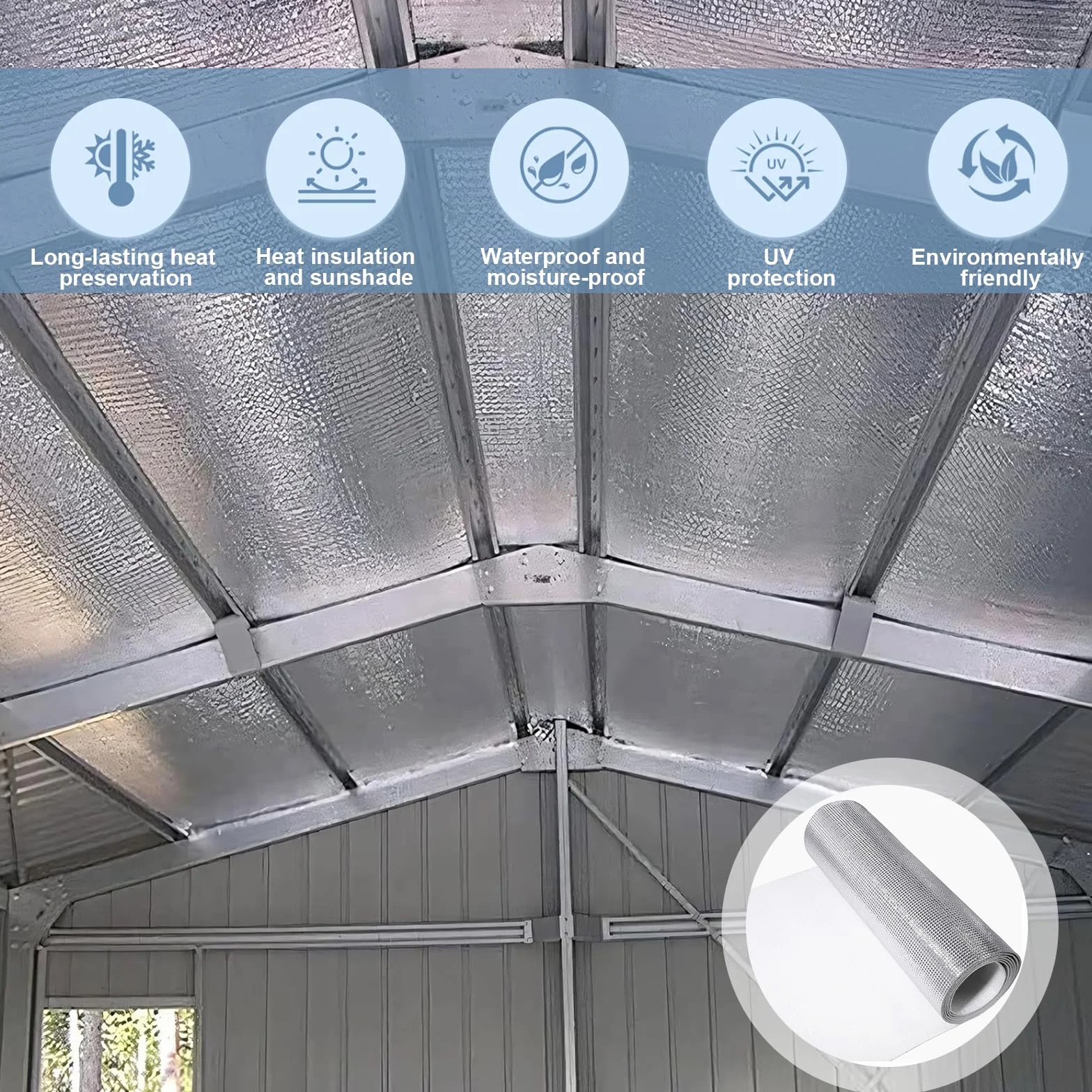 Aislante Termico Autoadhesivo – 60x200cm Aislante Térmico Película & Tela Reflectante para Radiadores, Adecuado para Bobinado, Sellado & Aislamiento de Tuberías