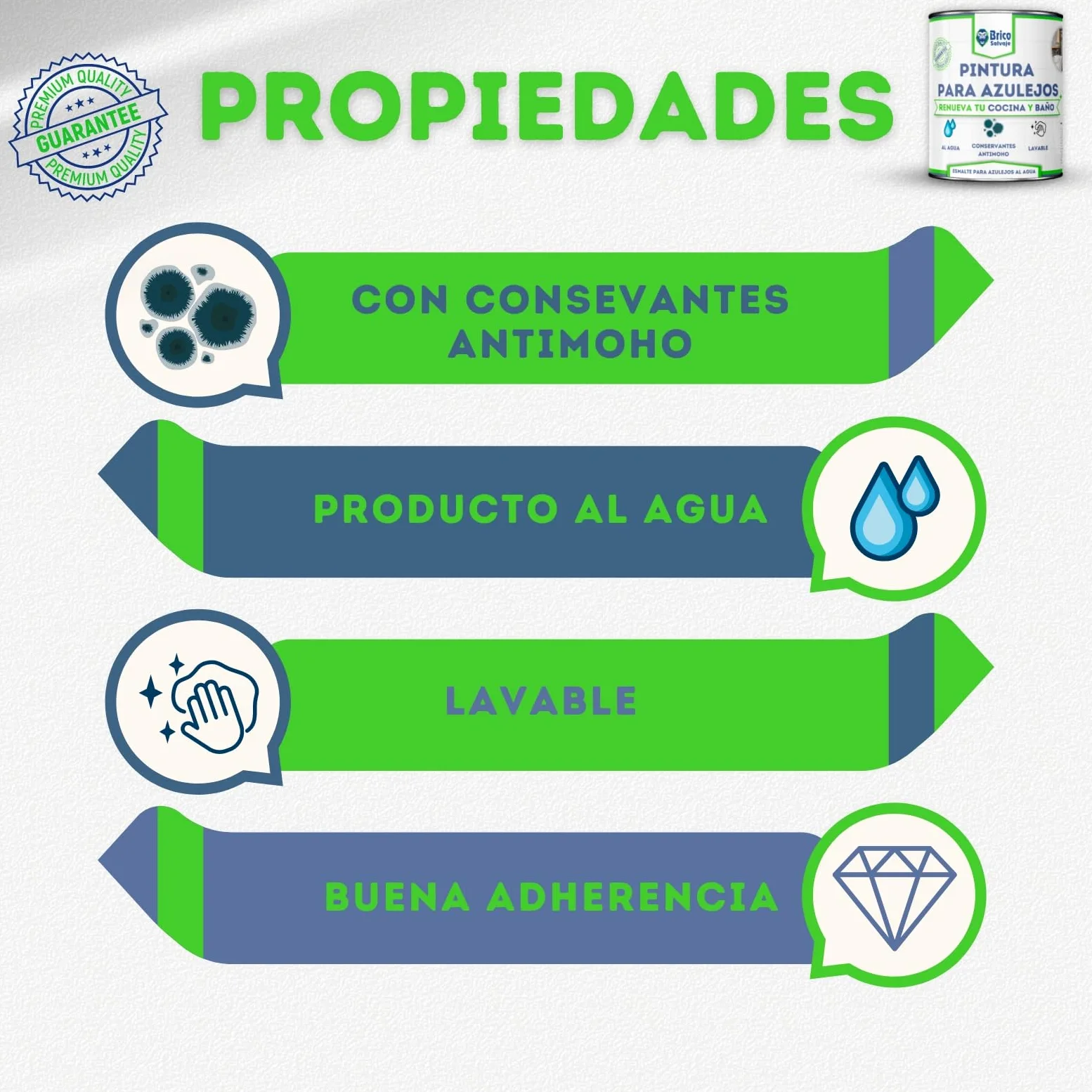 Pintura para Azulejos Cocina y Baño al Agua BRILLANTE | Sin Imprimación | Lavable | Gran dureza (Negro Ébano, 750 ML)