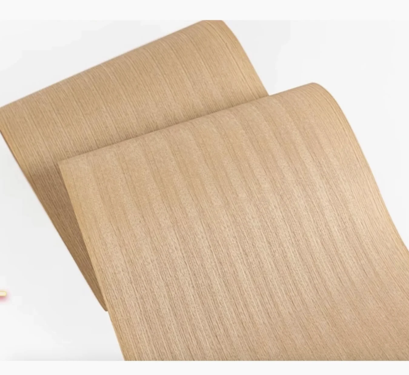 1 chapa de madera de roble blanco natural de grano recto de 2,5 metros de ancho, 58 cm de alto, 0,25 mm de ancho (parte trasera con papel kraft)