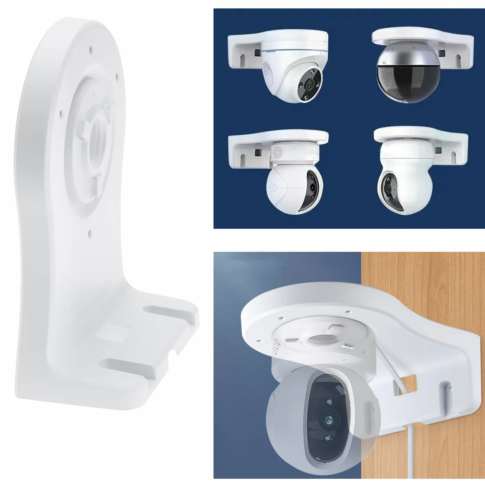 EMSea 2PCS Soportes Montaje en Pared para Cámara Vigilancia Soporte de Montaje en Pared Y Techo para Sistemas Seguridad CCTV Compatible con EZVIZ Serie C6/Serie C4 Soporte para Cámara
