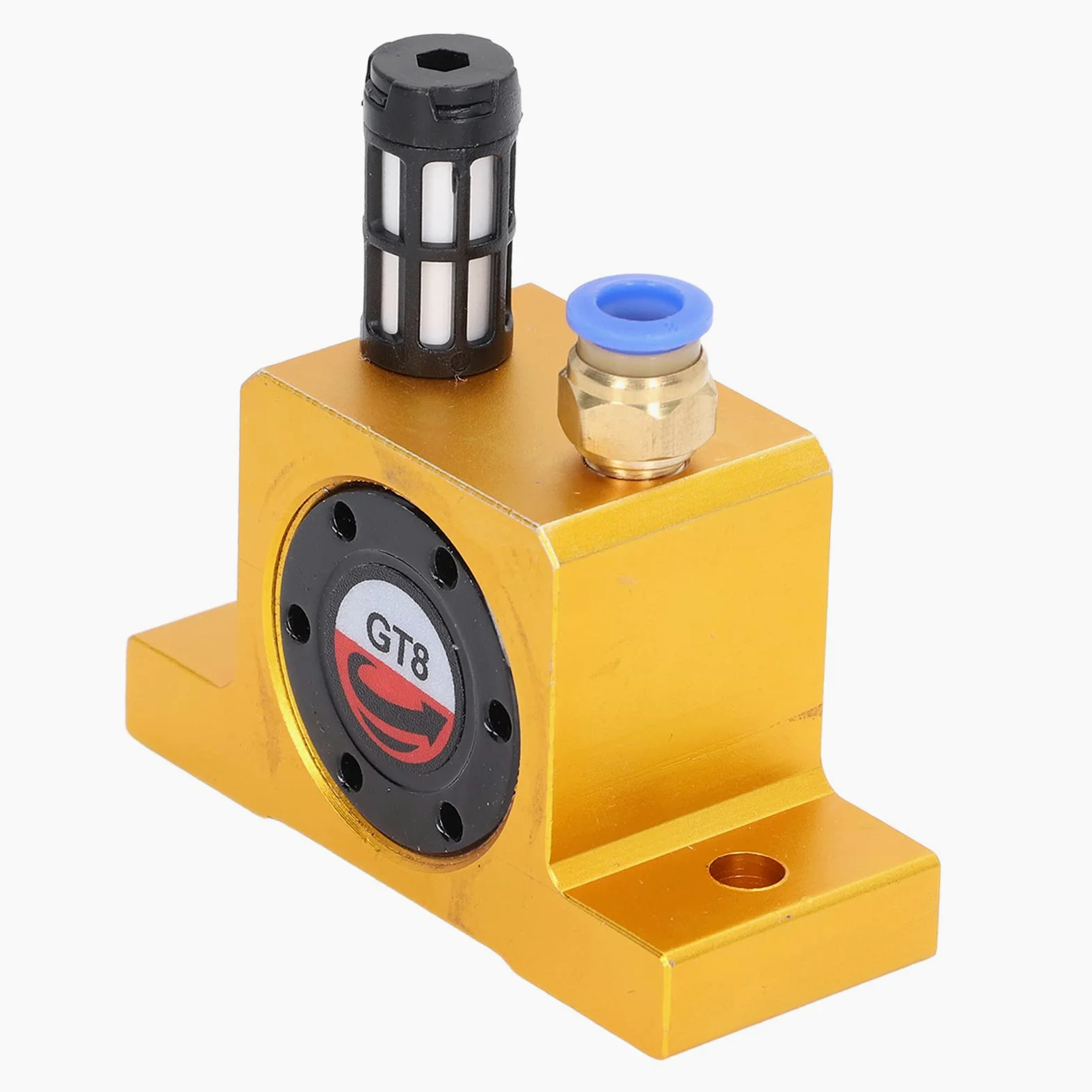 Vibrador de Turbina Neumática, G1/8in Vibración Fuerte 840-2400N Instalación Fácil Vibrador de Aire Industrial de Aplicación Amplia para Máquina