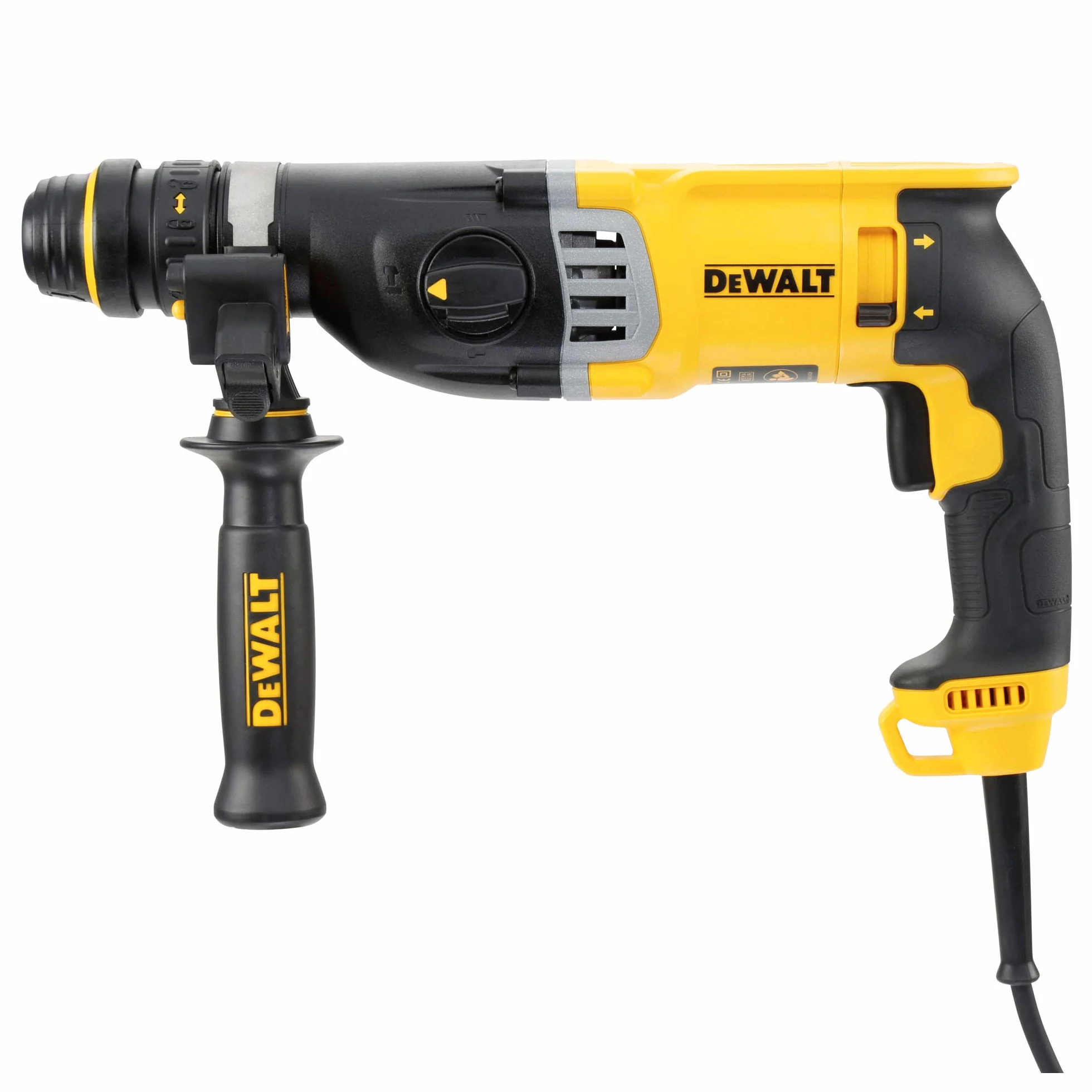 DEWALT Martillo perforador SDS-Plus 3 modos 28 mm 3,0 J 900 W - Doble mandril de acoplamiento rápido, D25144K-QS