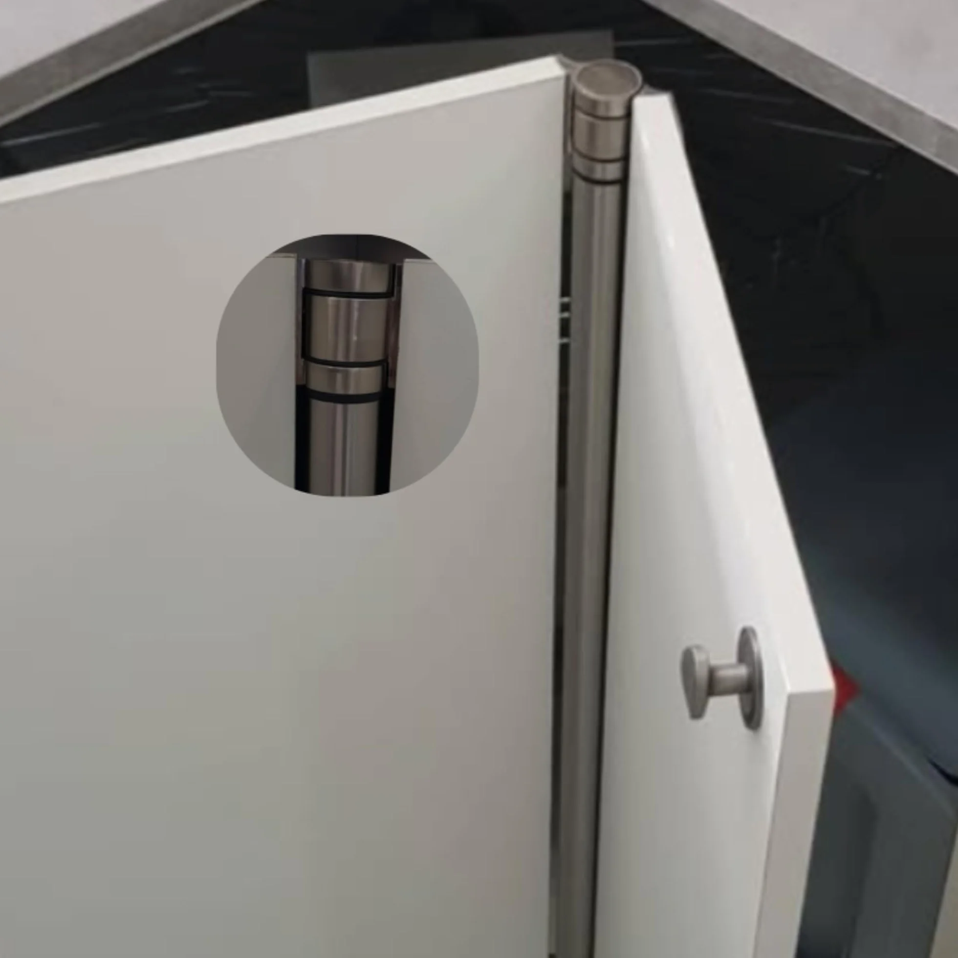 Bisagra Movi-Corner para Muebles de Rincón 70 cm-90 cm Inox Brillante