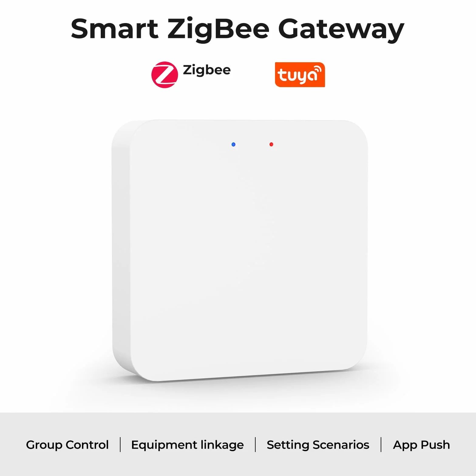 Zigbee Hub WiFi Bluetooth Dual Mode Gateway Smart Life Tuya App Temperatura Humedad Sensor Válvula Termostática