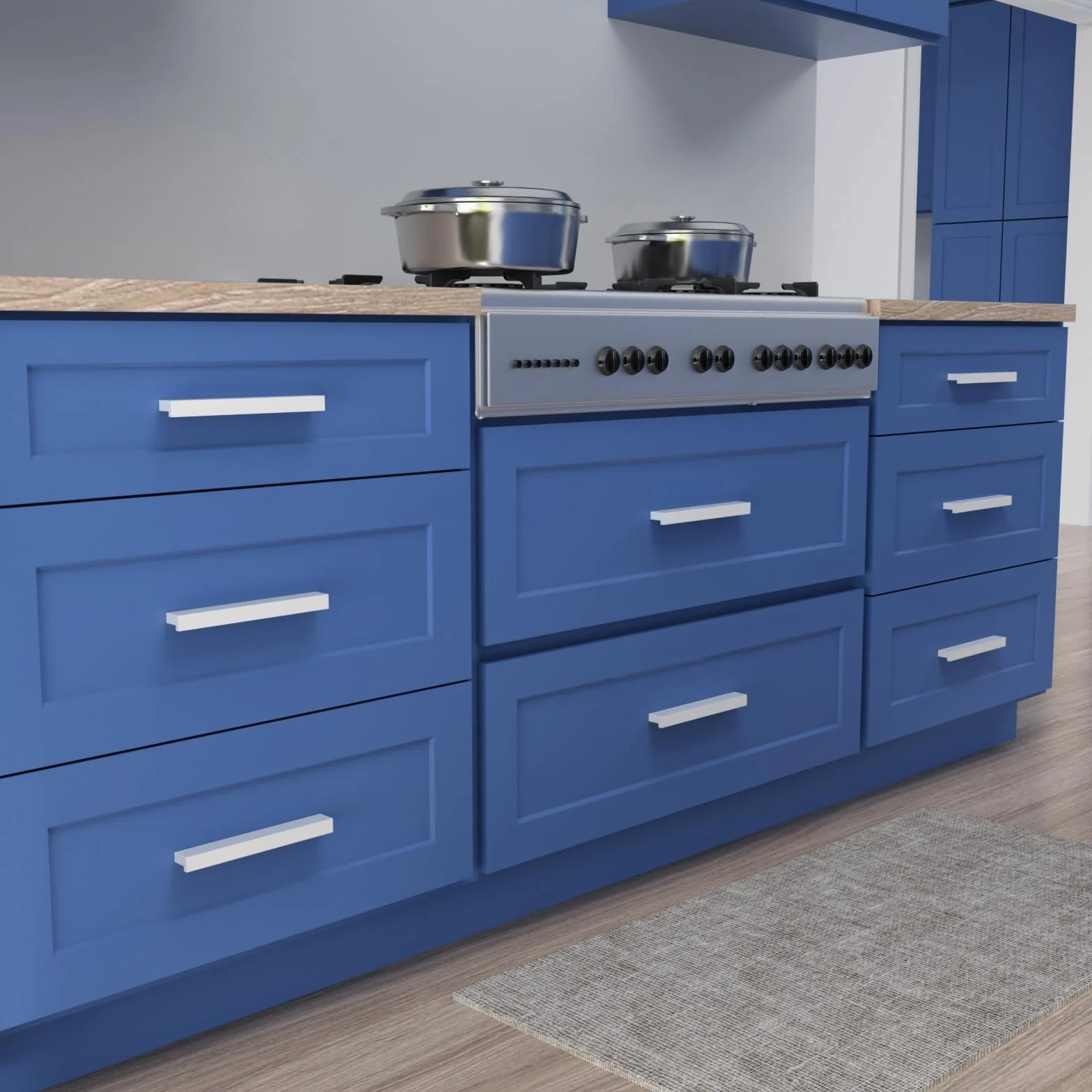 LONTAN 10 piezas Tiradores Cocina Blanco 128mm Tiradores Armario de Aluminio Manijas de Cajón de Estilo Moderno Con Tornillos Para gabinetes Cajones Zapateros