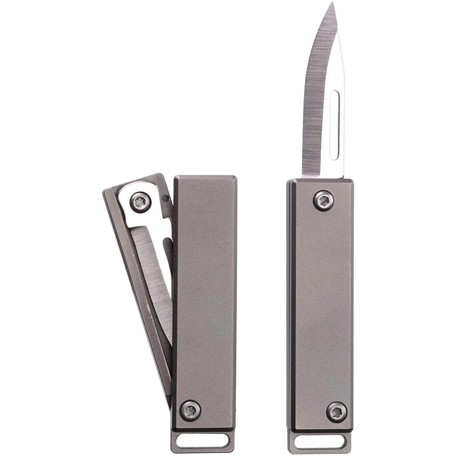 TKK1 Mini navaja de bolsillo de titanio, utilidad EDC con llavero, mini cuchillo plegable de titanio con hoja D2, herramienta EDC para acampar, senderismo y al aire libre