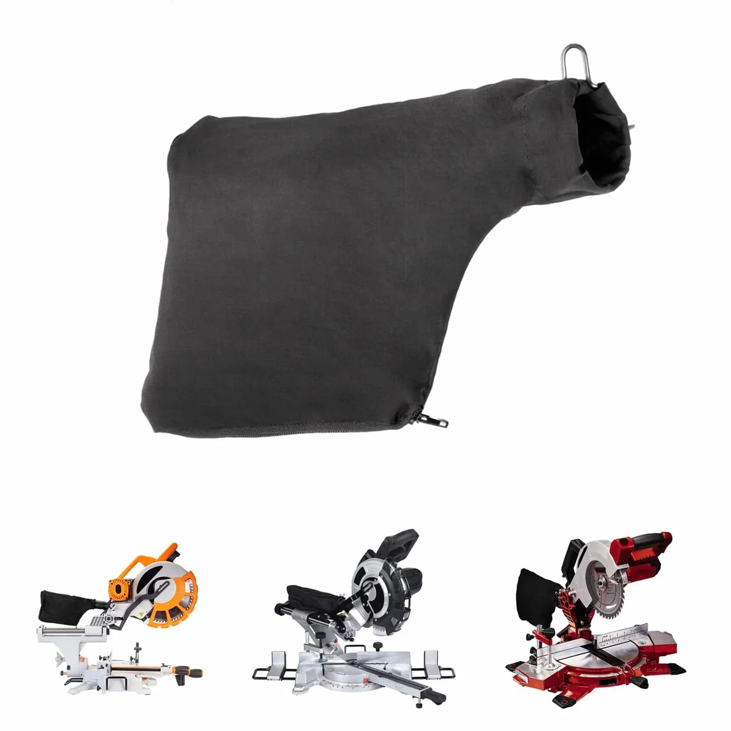 Bolsa de Polvo para Sierra Ingletadora 255, Colector de Polvo con Cremallera y Soporte Alambre 02149
