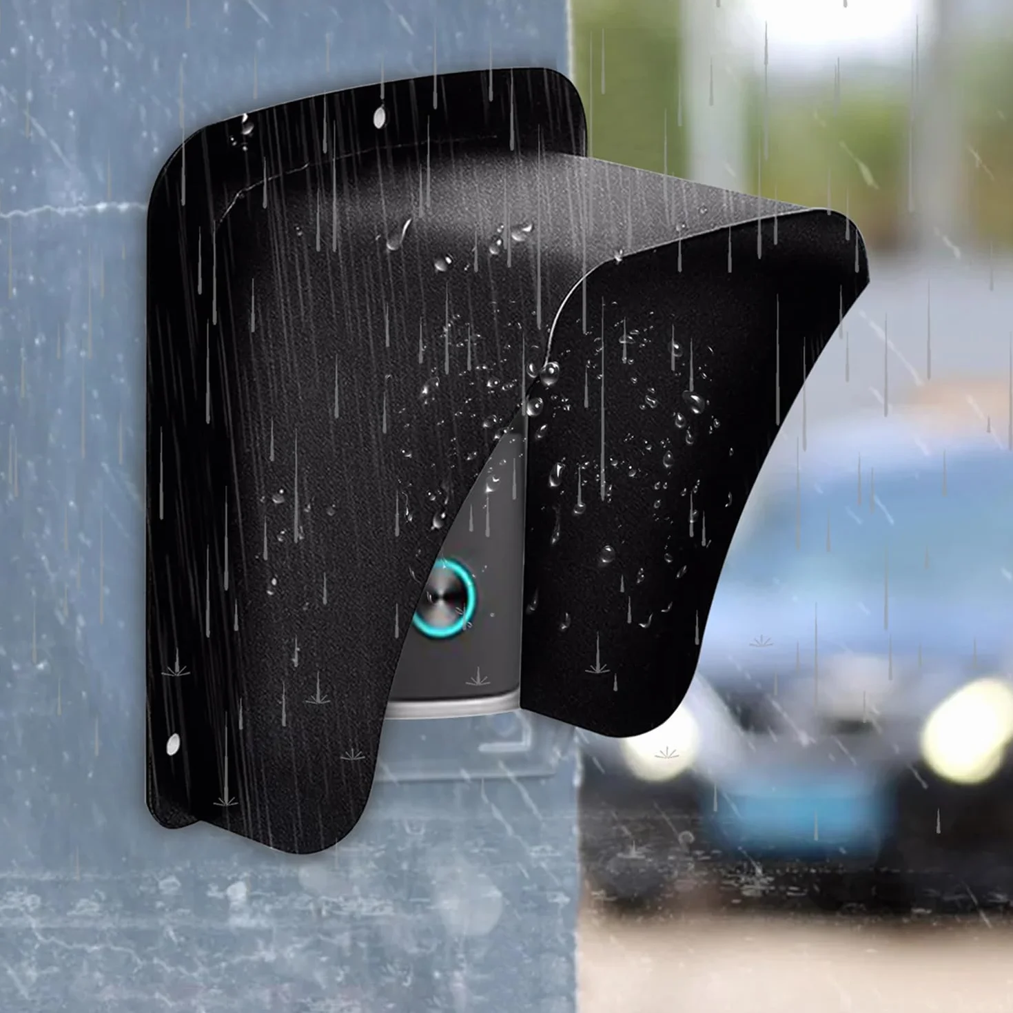 Timbre universal Protección contra la lluvia HAMON Plástico Techo de protección contra la intemperie Cubierta impermeable para el teclado de control de acceso RFID Timbres (L)