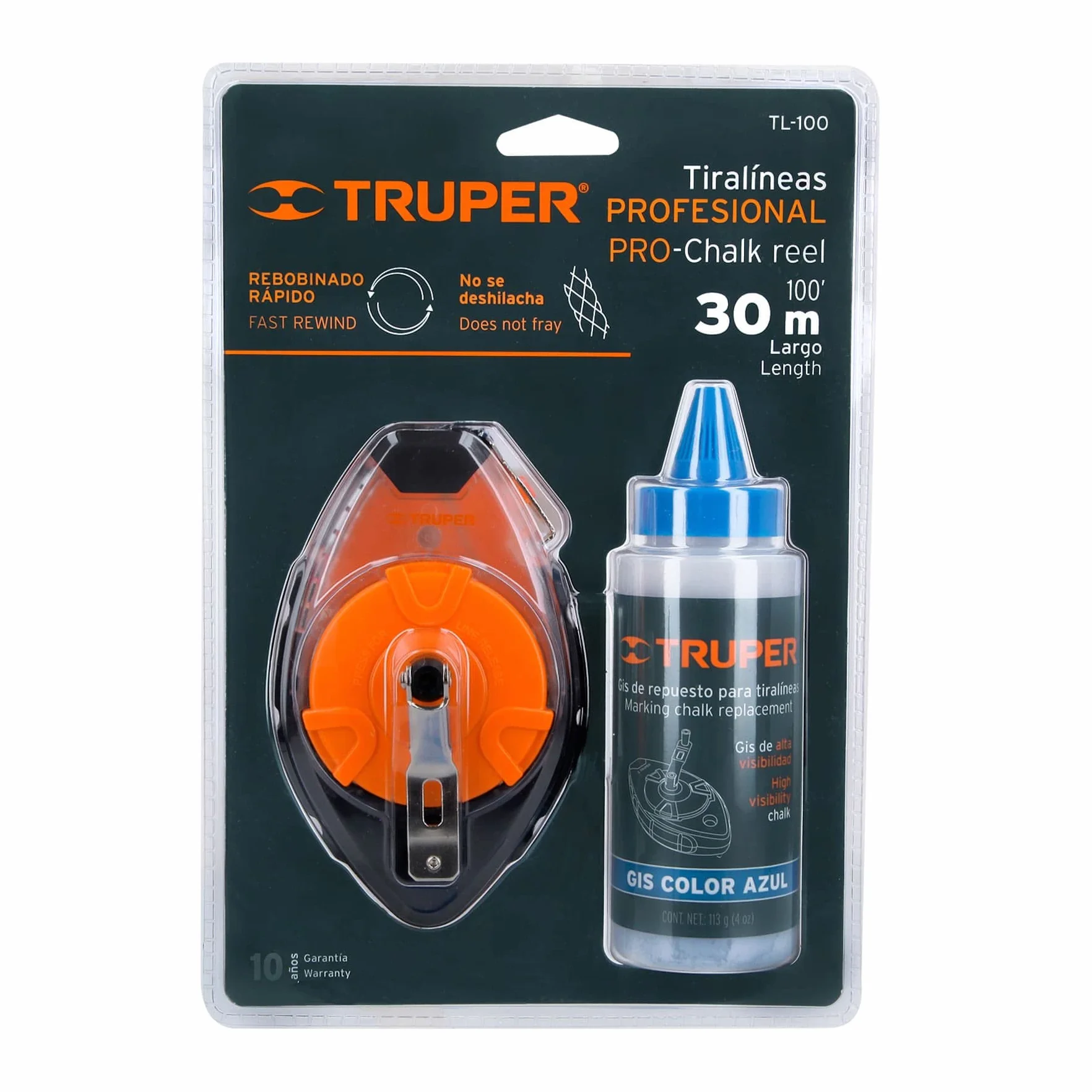 Tiralíneas profesional con polvo - 30 m