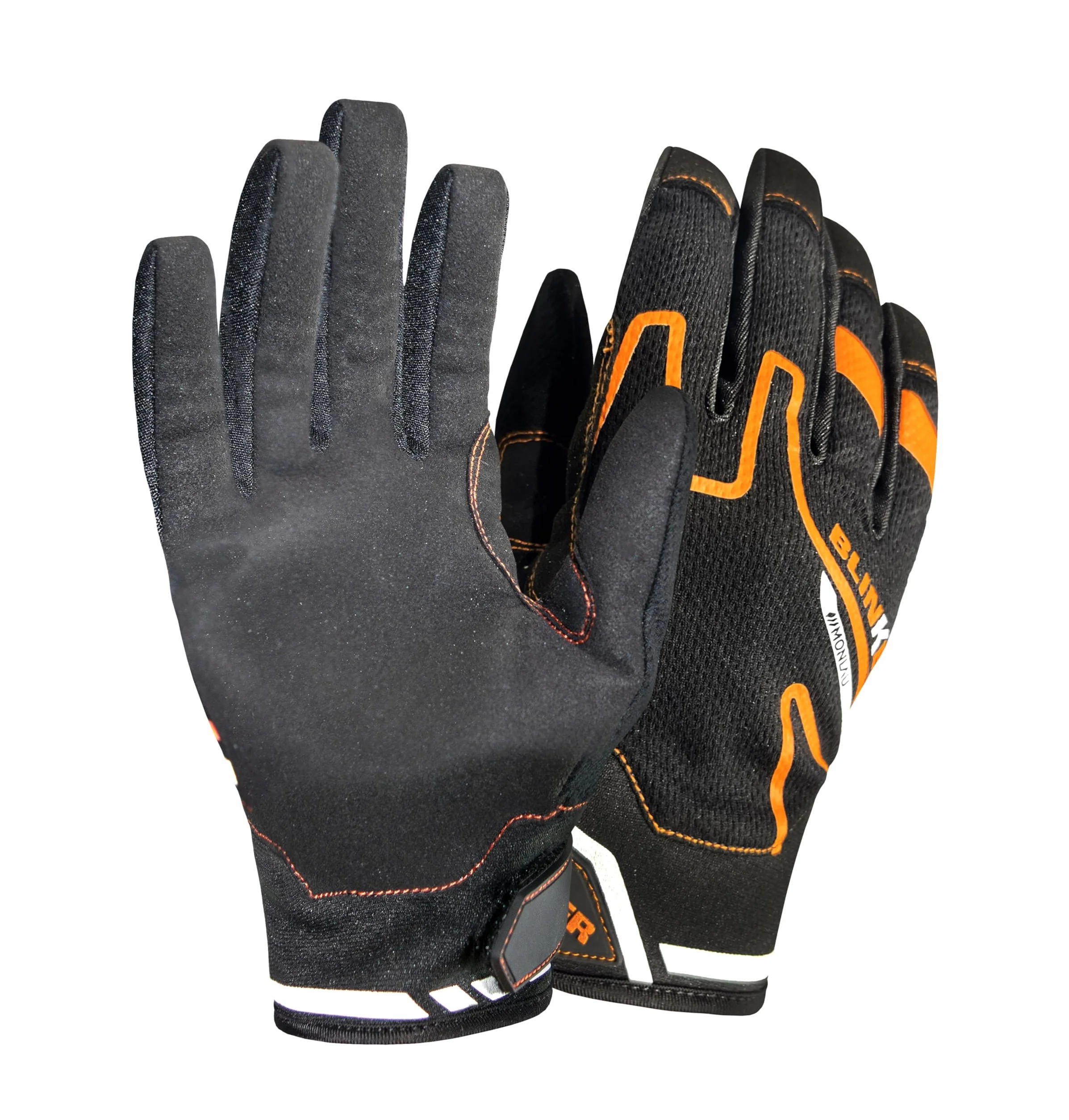 Blinker - Guante mecánico Innovapro - Alta Protección con Refuerzos en Pulgar e Índice - Guante de Trabajo Transpirable con Cierre de Caucho - Resistente a Abrasión y Calor hasta 100ºC - Talla M