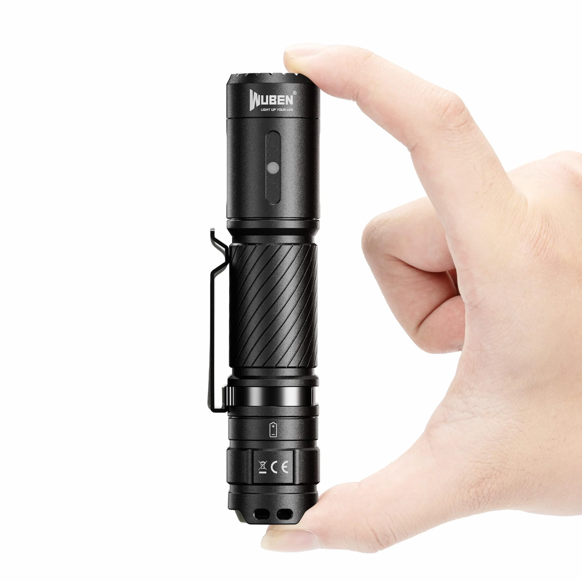 WUBEN C3 Linternas LED Alta Potencia 1200 Lúmenes, Linterna LED Recargable USB Táctica Militar Potente, Linterna Led Pequeña a Pilas, IP68 Impermeable 6 Modos Portátil Flashlight Emergencia Camping