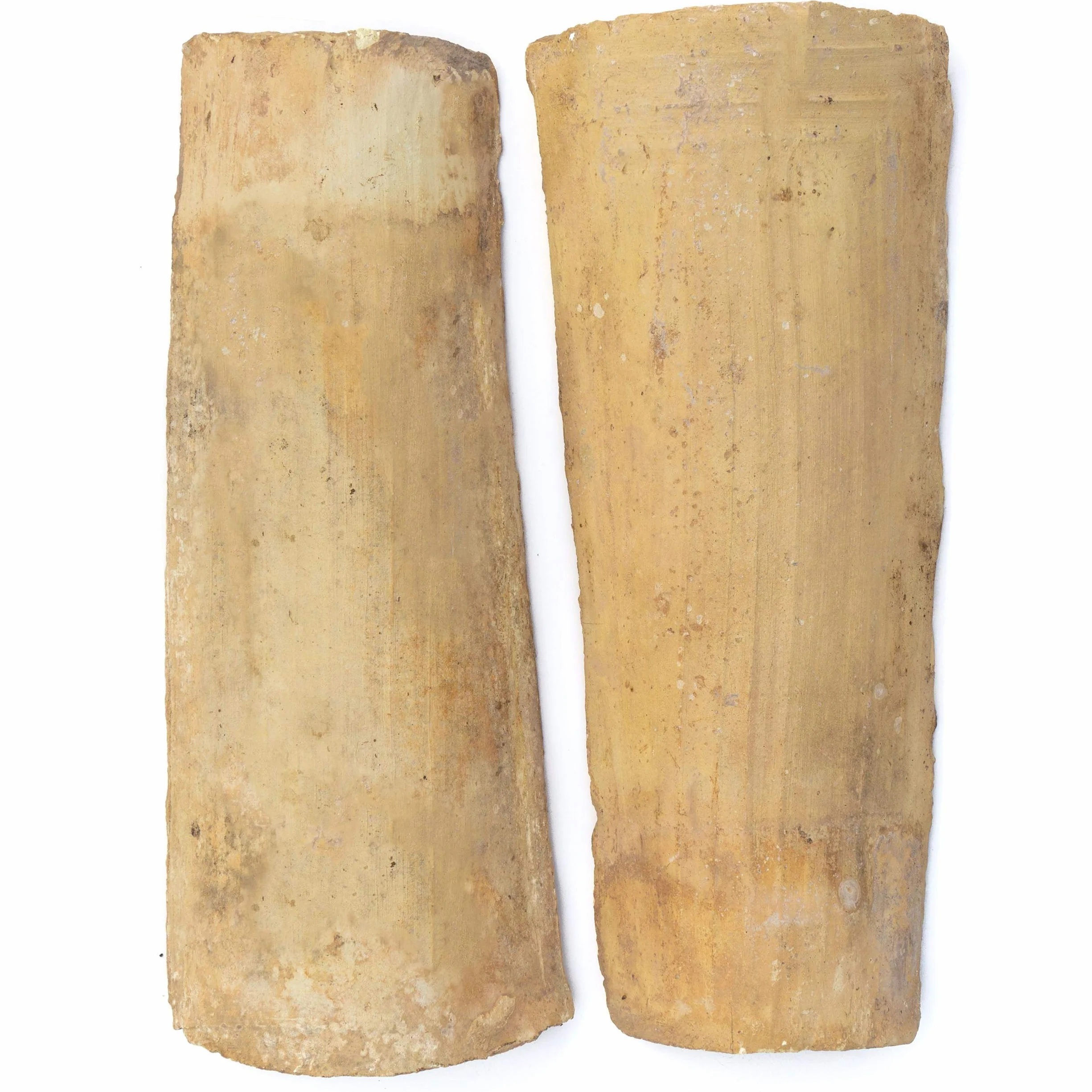 2x Tejas Tejado de barro curvas estilo árabe antiguas, para Decorar Paredes, Pintar, calçots,Teja Estilo rústico vintage. Más de 150 años de antiguedad.