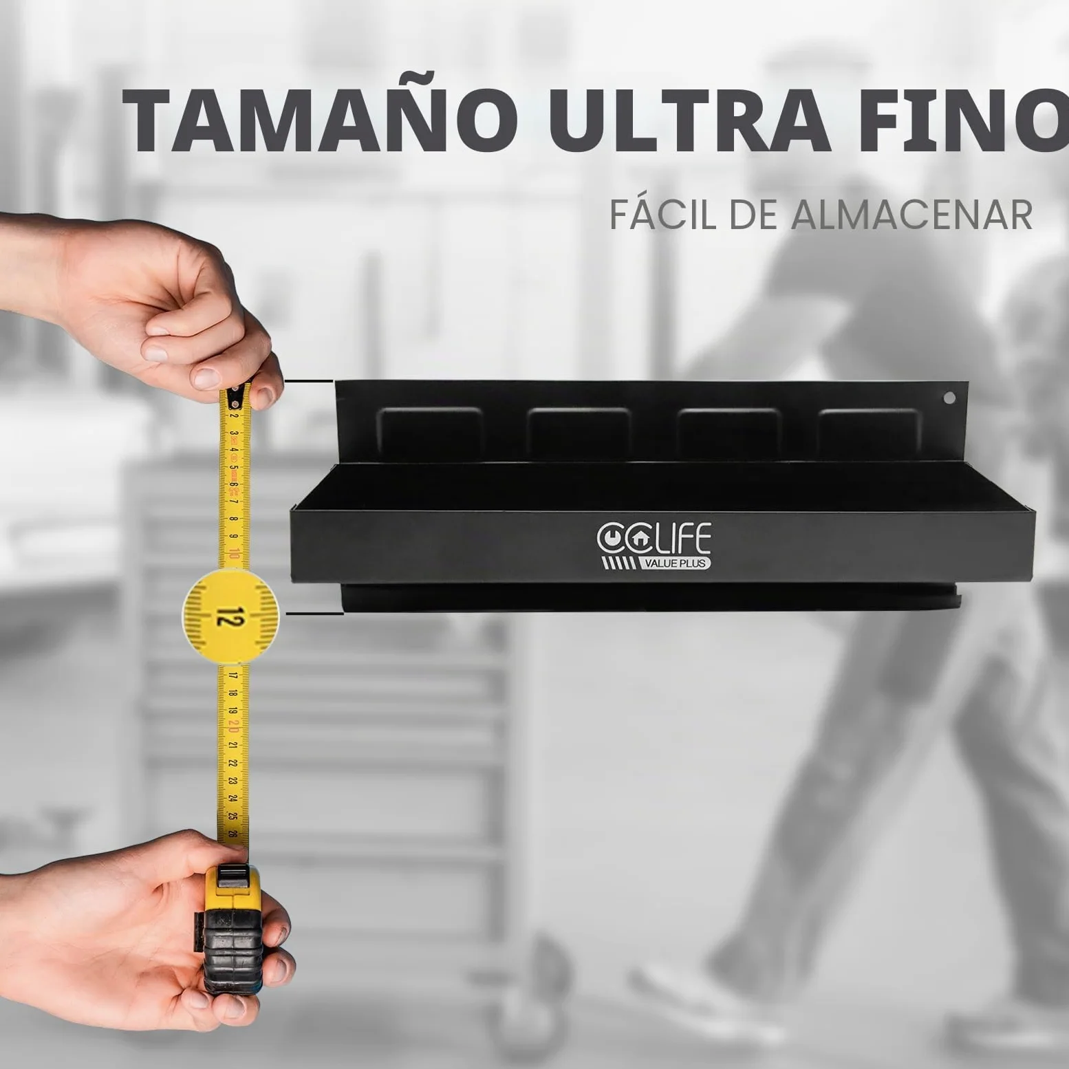 CCLIFE 4 Piezas Juego de Magnetico Bandeja Estante Magnéticas Bandejas para Herramientas150-210-270-310mm