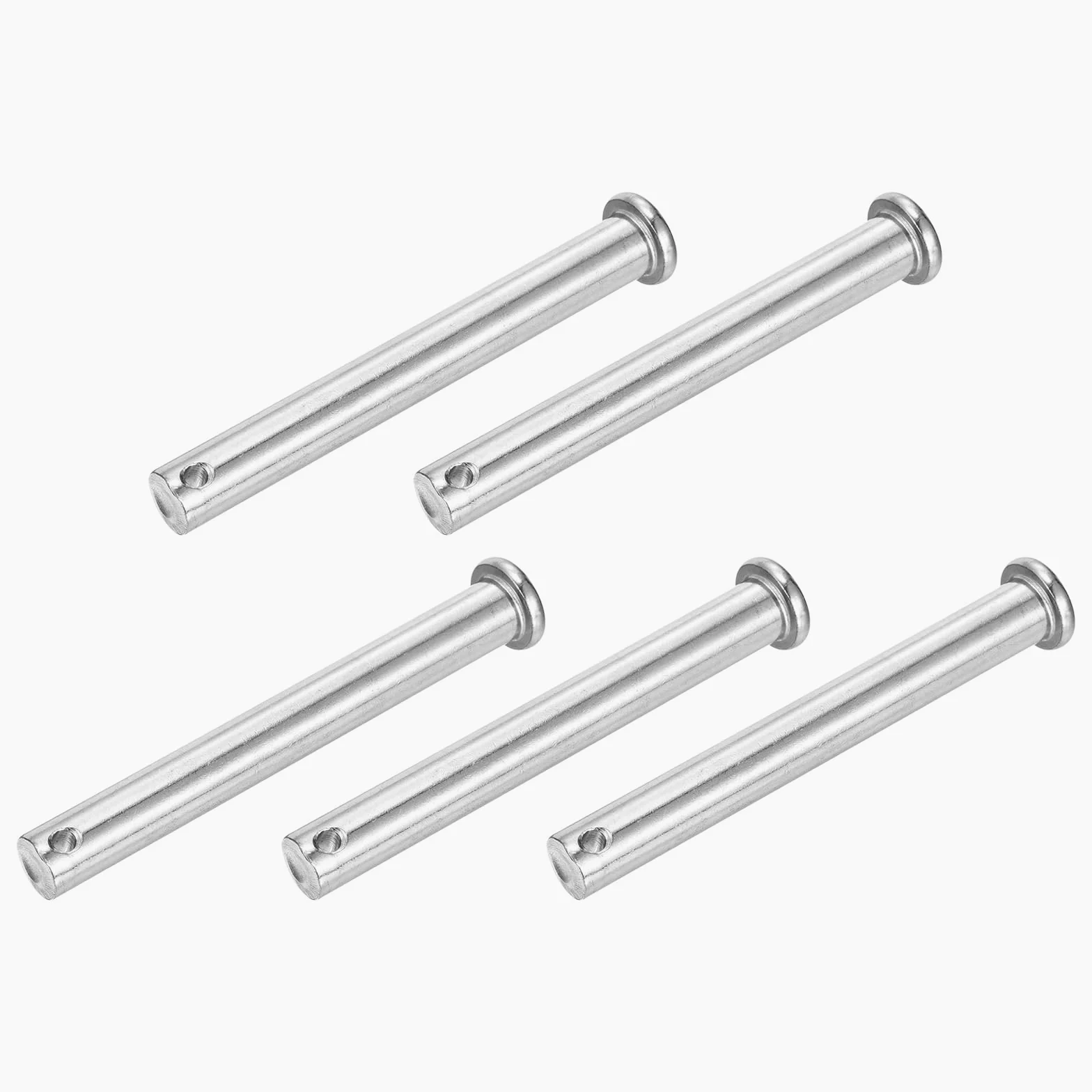 sourcing map 5 pasadores de horquilla de un solo agujero de 12 mm x 100 mm, acero inoxidable 304 de cabeza plana para reparación mecánica, instalación de muebles, equipos industriales, bricolaje