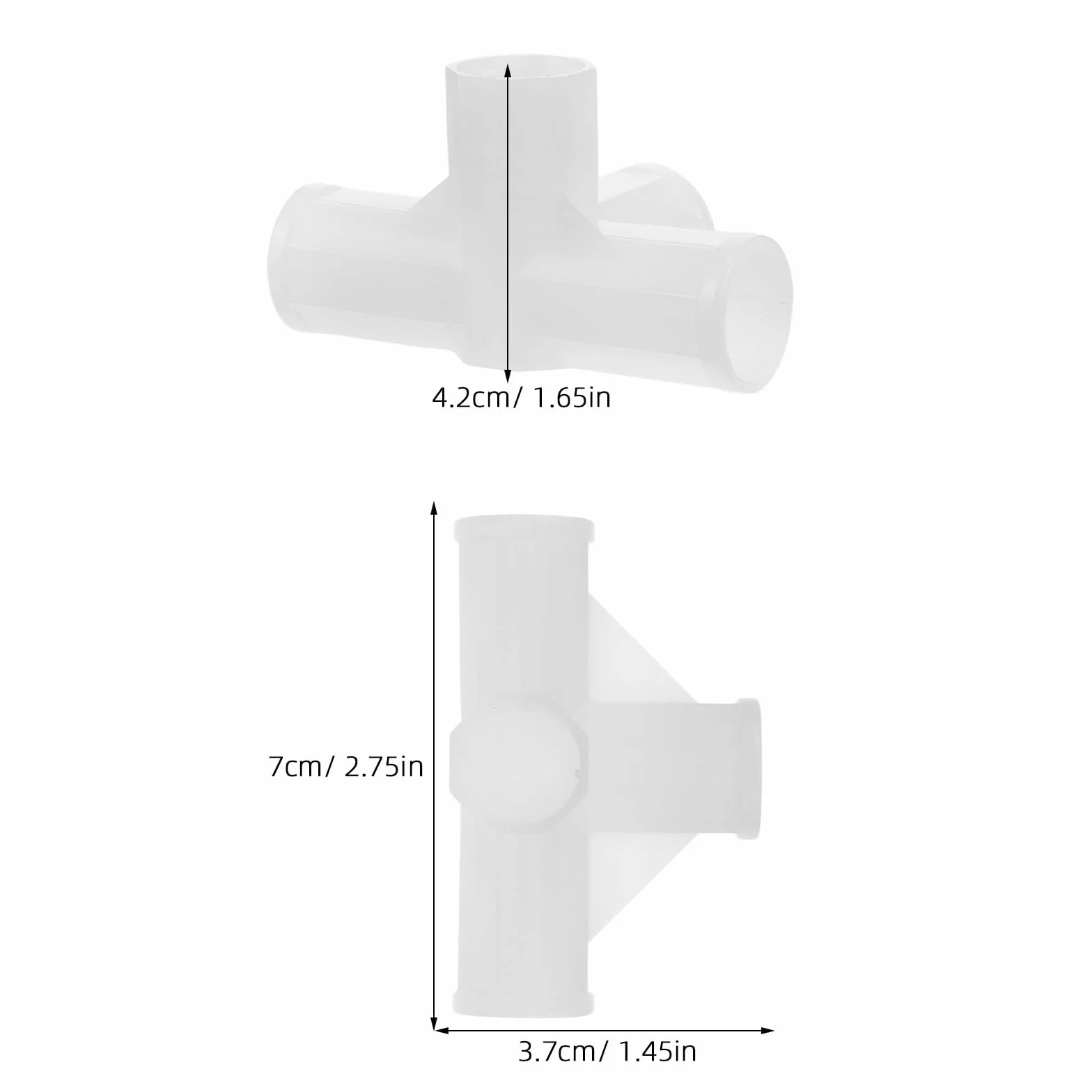 Conector de Plástico de Cuatro Vías para Armario, Paquete de 10 Piezas