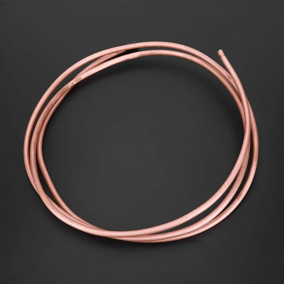 Bobina de Tubo de Cobre Blando 6mm OD 4,8mm ID 0,6mm 2m para Aire Acondicionado Refrigerador