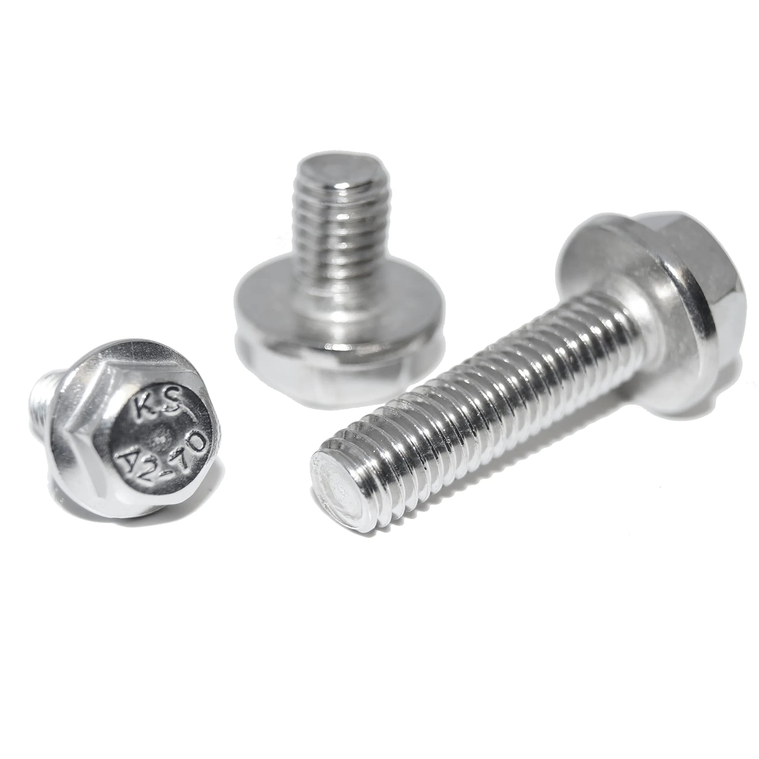Tornillos hexagonales con brida M12X70, 4 unidades, DIN 6921 A2, acero inoxidable, rosca completa sin dentado de bloqueo