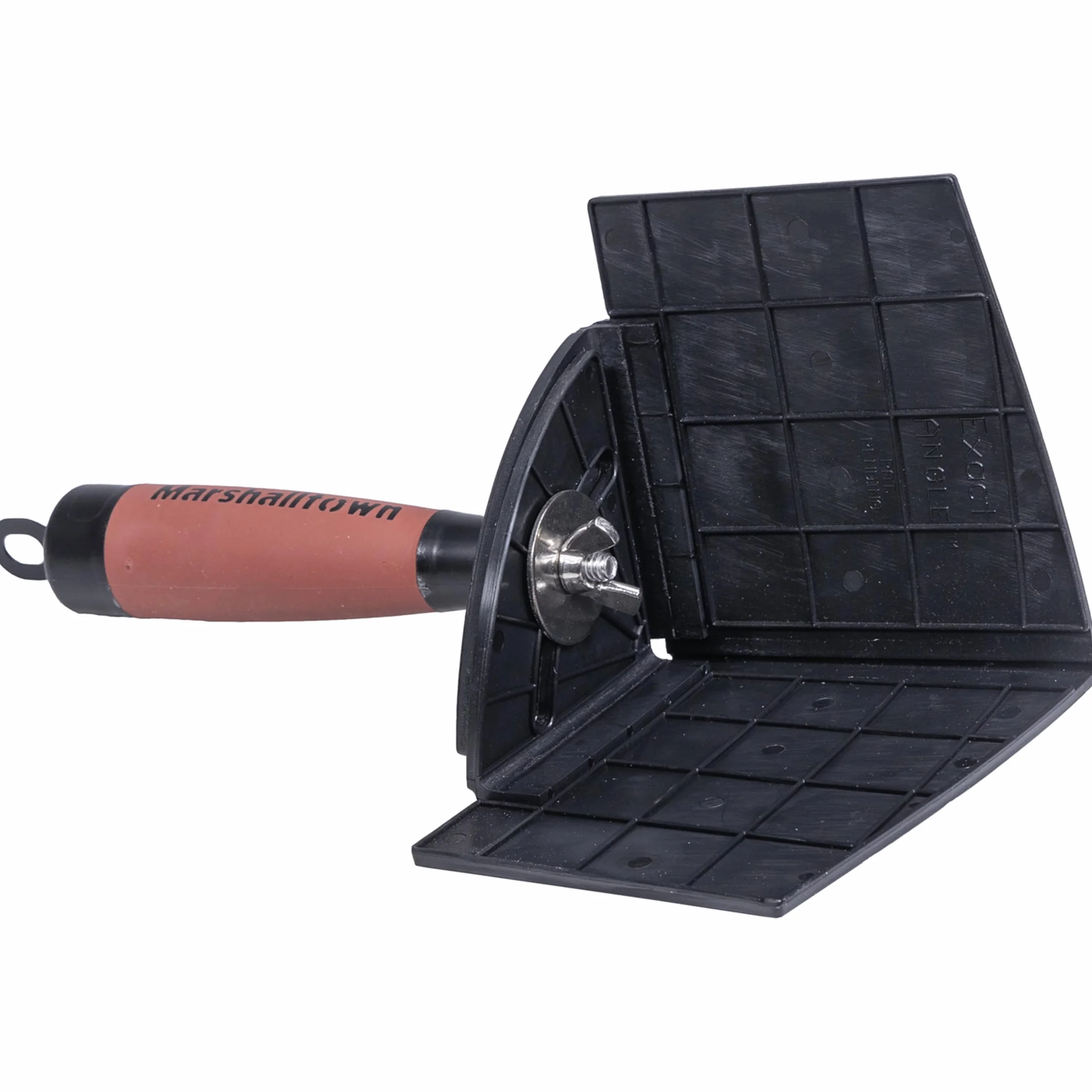 Llana de esquina interior ajustable Marshalltown para un ángulo exacto de 90 a 154 grados con hoja de nylon para yeseros y escayolistas, tamaño 102x102 mm