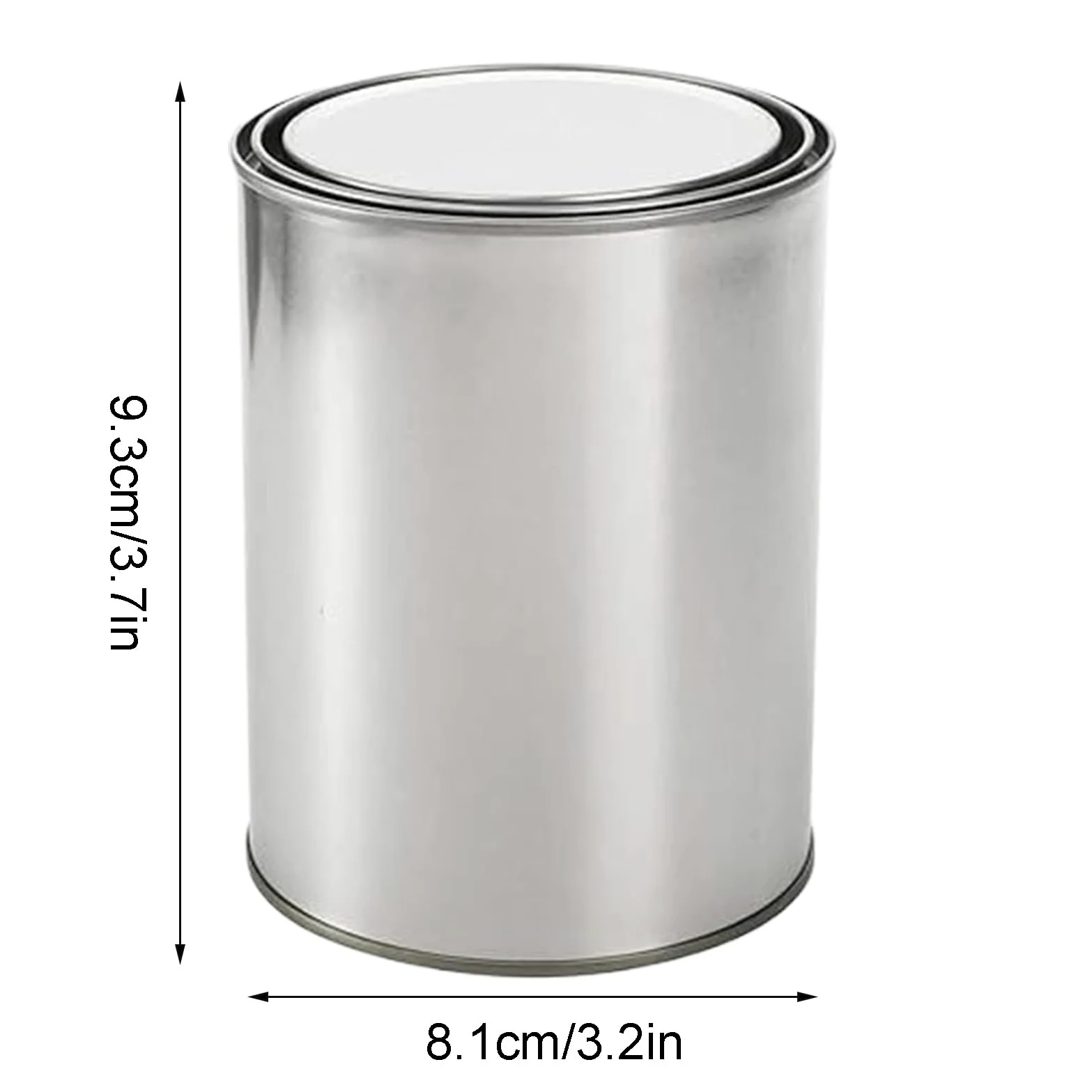 12 Cubos de Pintura de Metal de 500 ml con Tapa, latas de Pintura sin Forro de 3.2 x 3.7 Pulgadas, contenedores de Pintura Multiusos para Artes y Manualidades, proyectos, Pintura