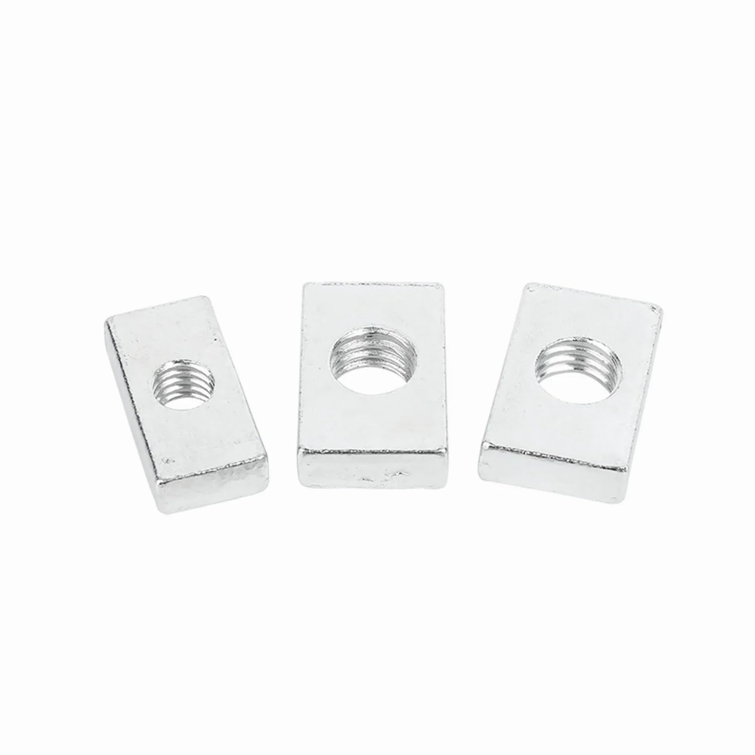 Tuercas cuadradas, Bloque Deslizante cuadrangular galvanizado de Acero al Carbono M8 M10 (5/10 Piezas)(M8x15x20x4)