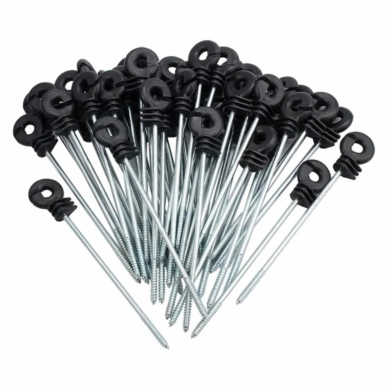 25 Aislantes para Vallas Eléctricas De 257 Mm De Longitud Extra, Aislantes Anulares De PláStico, Aptos para Postes De Madera De Vallas De Gran Longitud