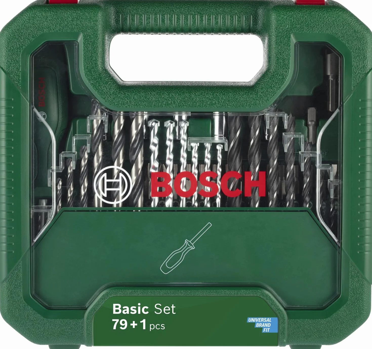 Bosch Set básico, 79 + 1 uds. (264 x 248 mm, Accesorios Destornillador, taladro) - Amazon Edition