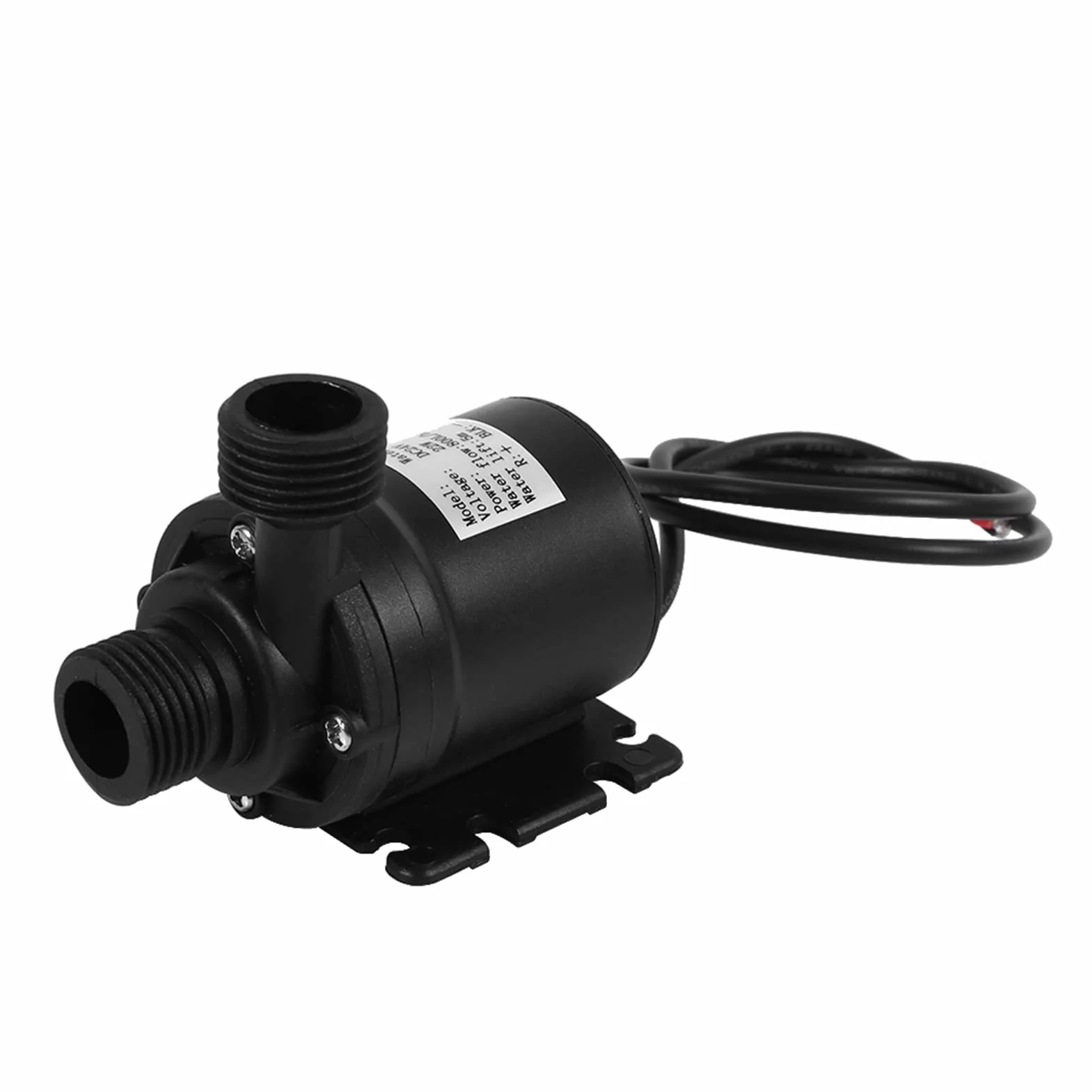 Bomba de Circulación de Agua 24V DC KIMISS Plástico ABS 24V Bomba de Circulación de Agua Caliente Energía Solar Motor sin Escobillas Acuario Sumergible 800L