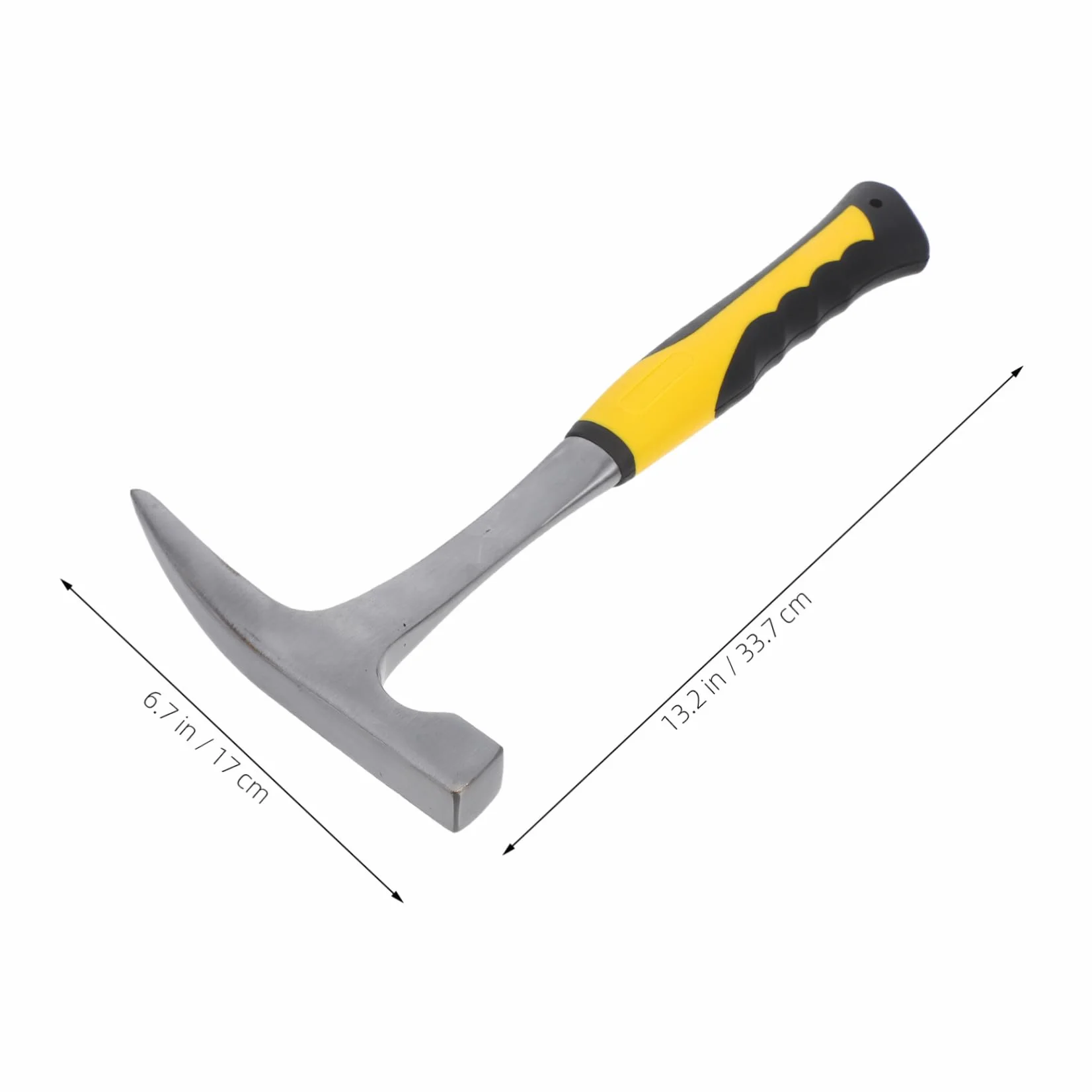 NUOBESTY Martillo Geológico Multiusos con Mango de Tpr y Acero de Alto Carbono, Diseño Ergonómico para Reducir Fatiga en Exploración y Actividades al Aire Libre