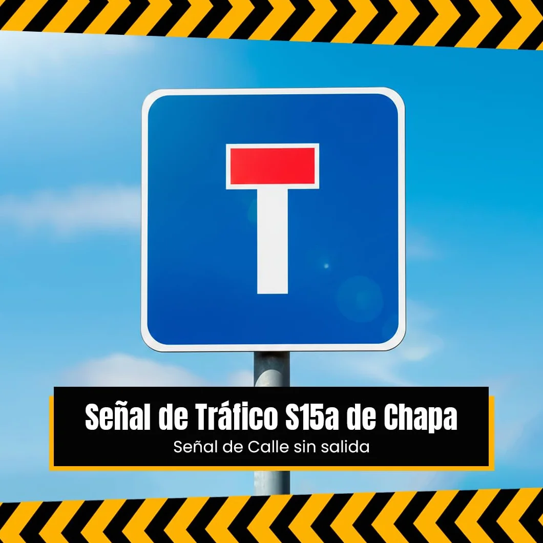 PARKING FÁCIL | Señal de Tráfico Chapa Economica | Resistente de Acero Termolacado | Señalización de Carreteras | Seguridad Vial | Máxima Visibilidad, Tamaño 50 cm (Calle sin Salida)