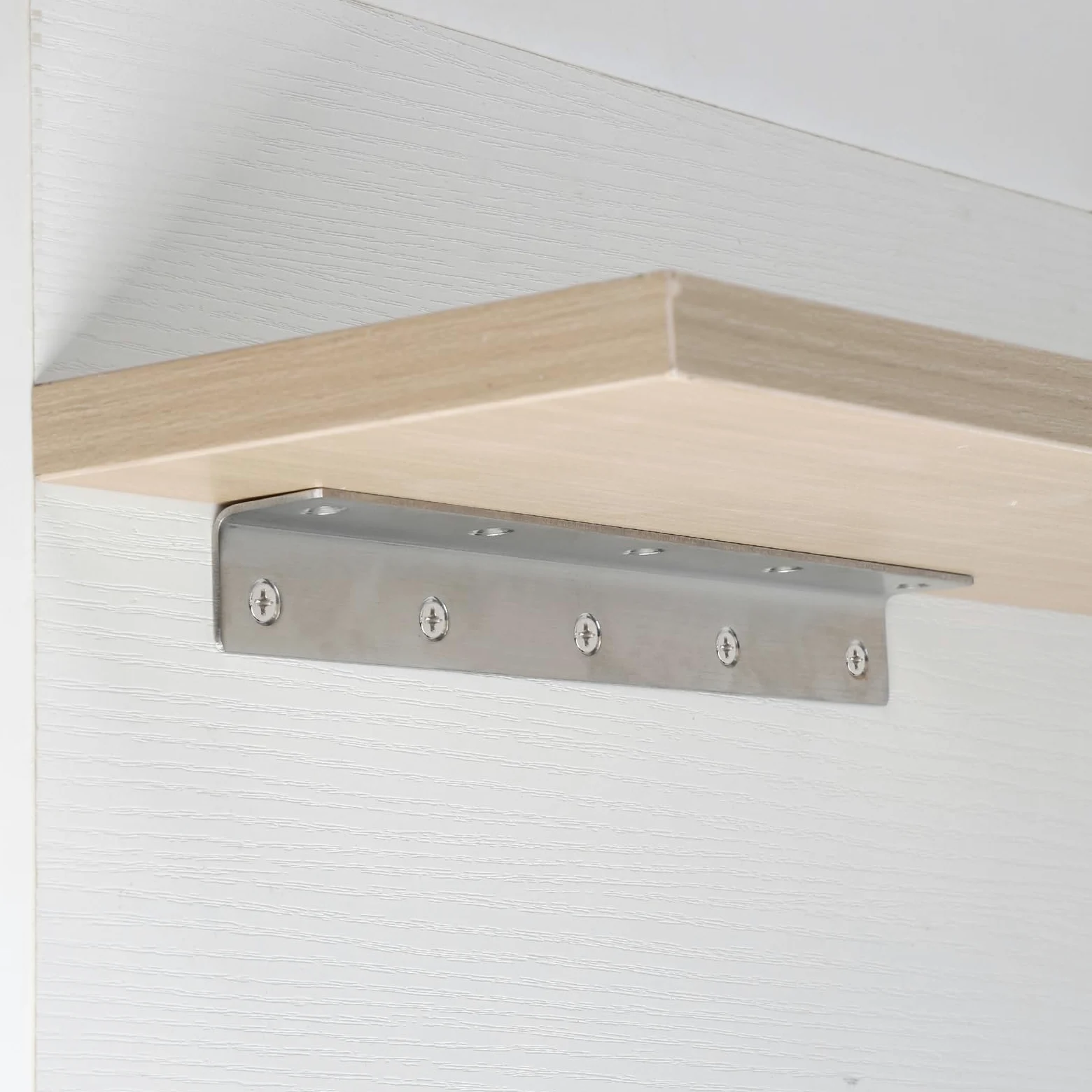 8 Piezas Conector Angular en L, Soporte de Esquina 90 Grados de Acero Inoxidable Plata 225 x 27 x 27MM para Reforzamientos, Reparaciones, Mobiliario