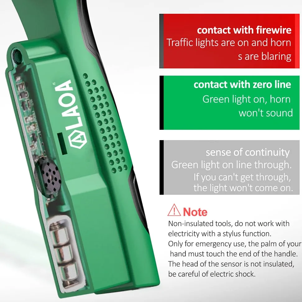 LAOA Stripperse de alambre con función de medición de electricidad, picadura de decapado de alambre 8 en 1 para cables de corte y tiro, tijeras de cable para raspar y presionar cables (LA324108)