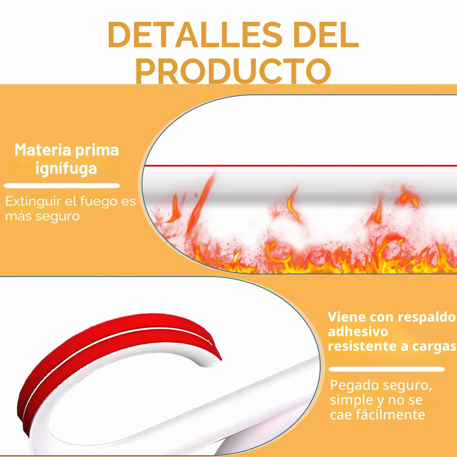 Canaleta para Cables Adhesiva de Pared 2 Metros, Protector de Cables Flexible PC, 10x10mm, Blanco