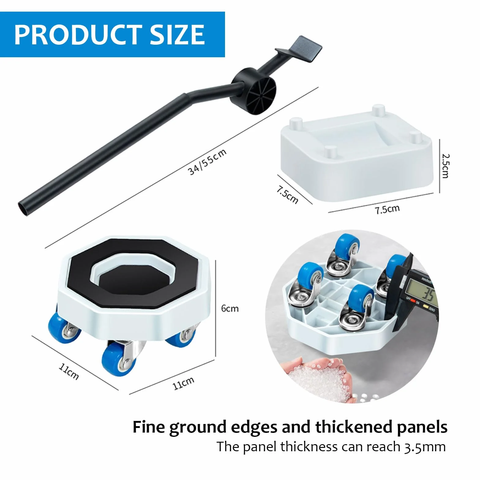 Kit de desplazamiento con ruedas para muebles y elevadores para muebles pesados – Patin deslizante para muebles pesados con elevador de muebles, elevador de puerta y herramientas de