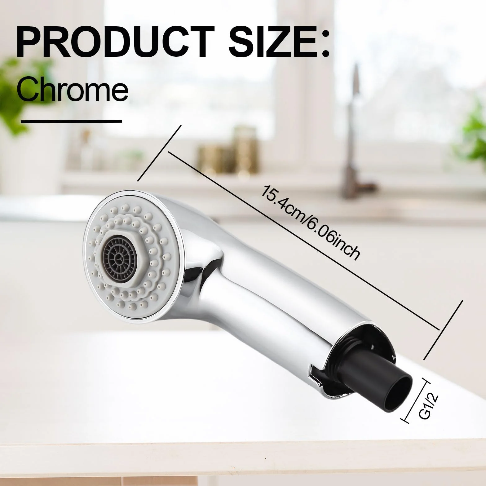 Grohe Varita de pulverización extraíble cromado compatible con Part 46312IE0 46298IE0