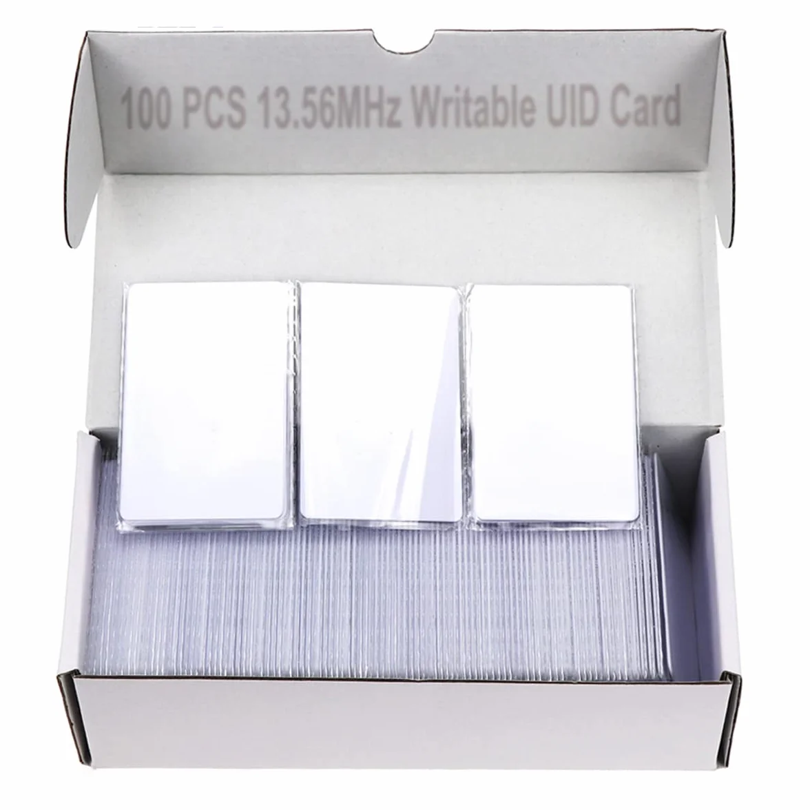 HERNAS Tarjeta Inteligente UID reescribible de 100 Uds., Tarjetas RFID Mi-Fare 1K S50, Tarjeta de Puerta de Tarjeta en Blanco de 13,56 MHz para Control de Acceso, Sector de Bloque 0, ISO 14443 A